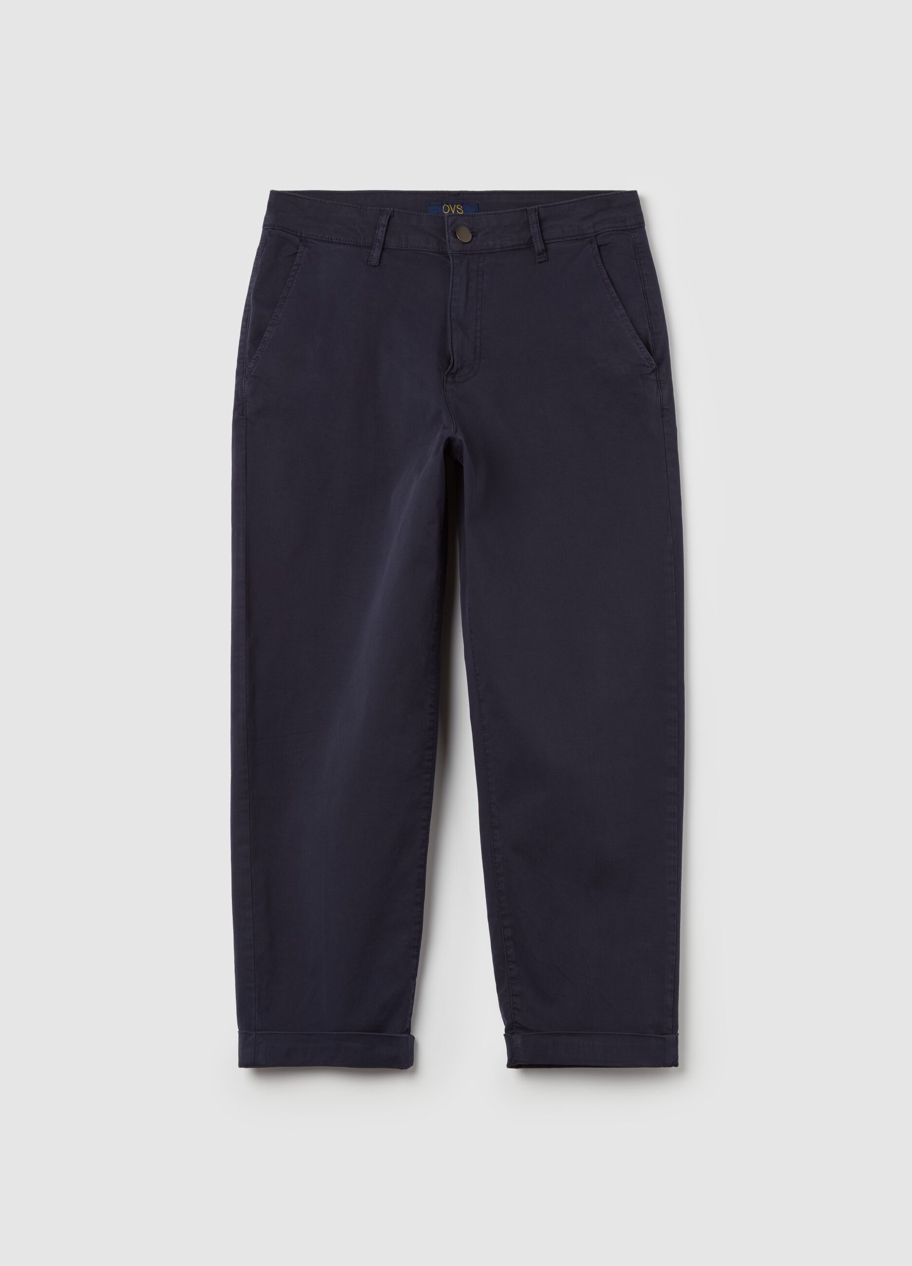 Pantalone chino con risvolti