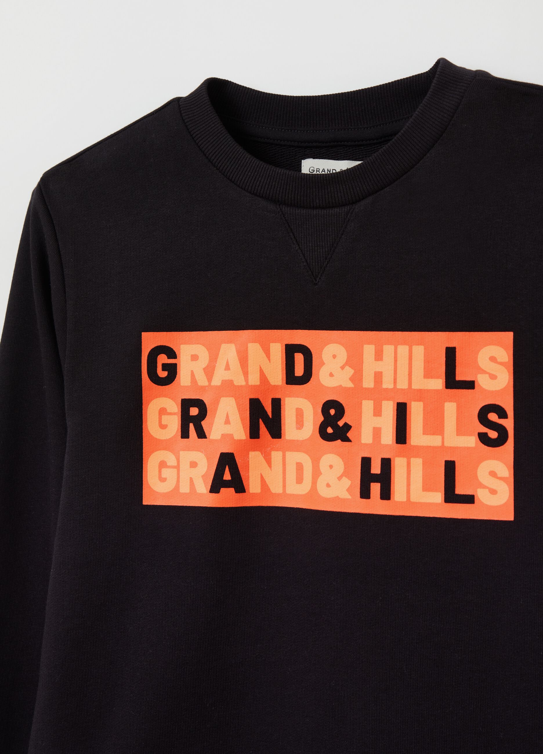 French terry sweatshirt with Grand&Hills print