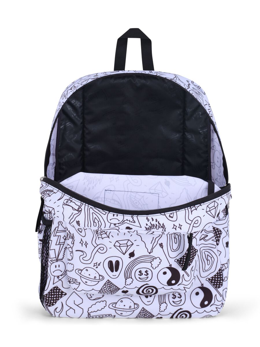 Cross Town backpack with black and white symbols_3