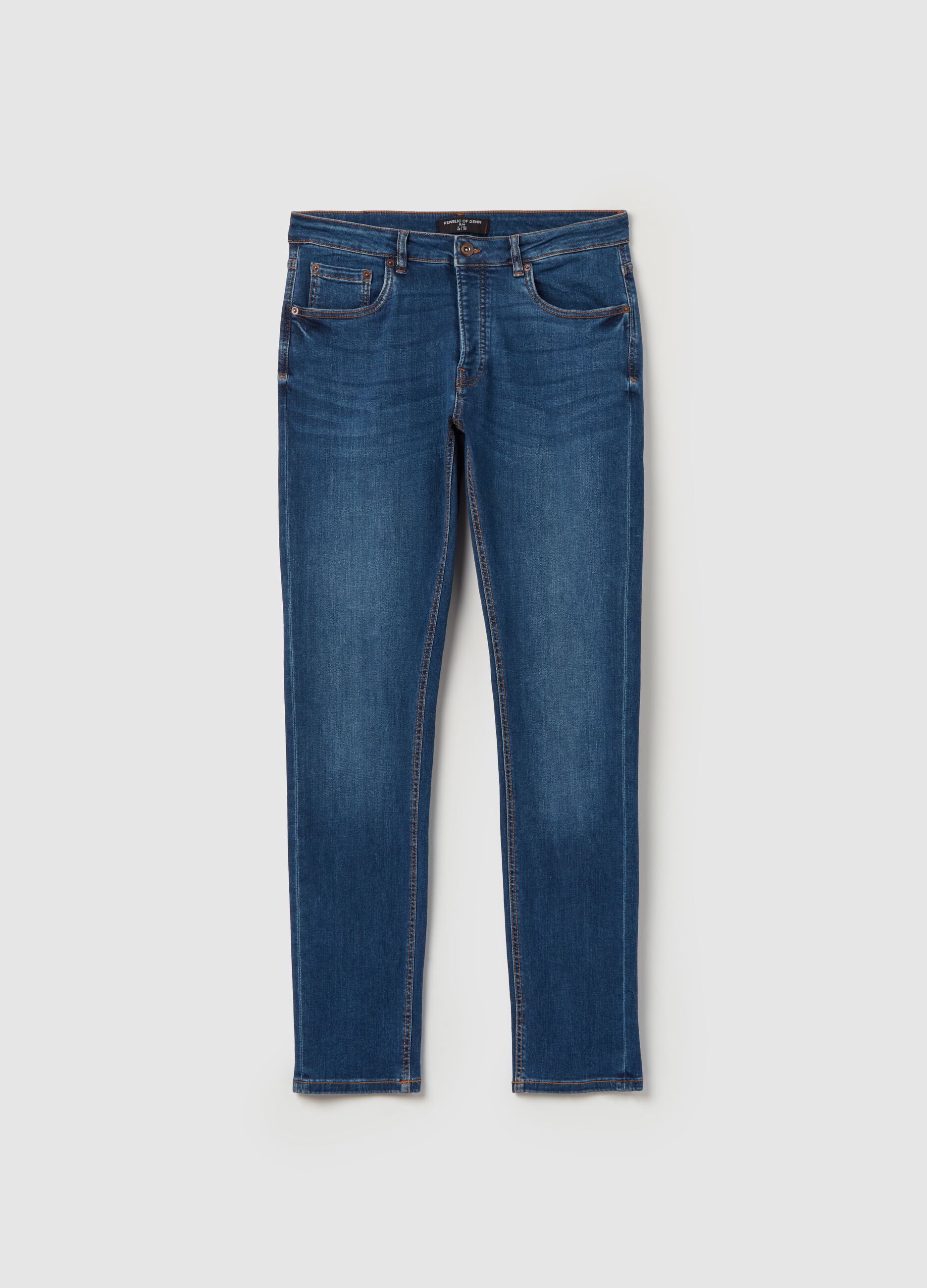 Slim-fit premium jeans in DualFX cotton