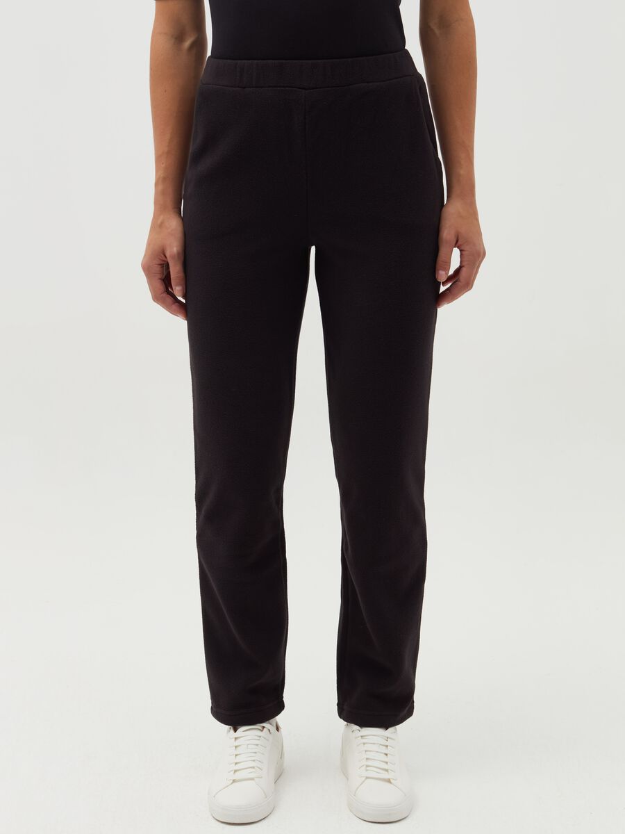 Slim-fit trousers in fleece_1