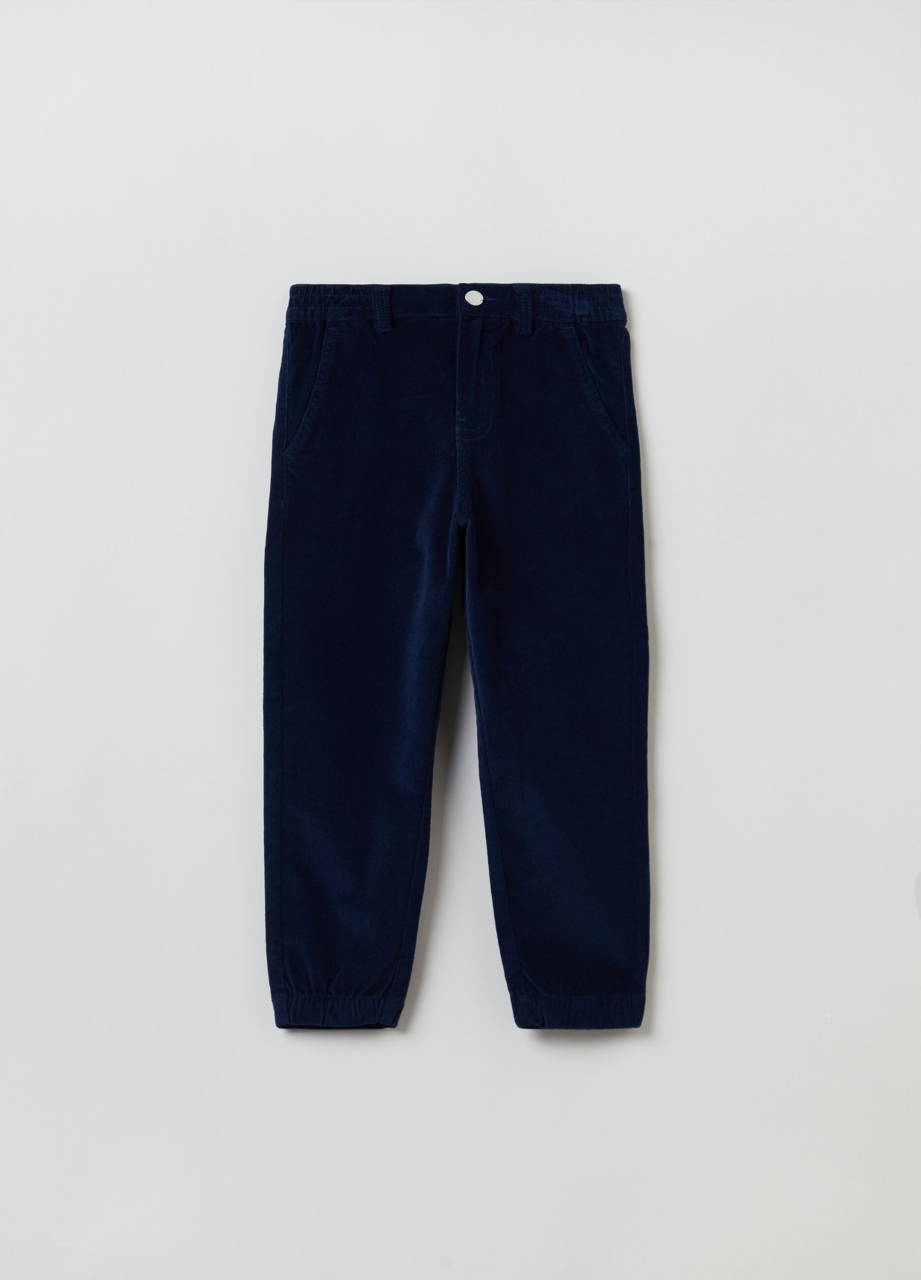 Corduroy joggers with pockets