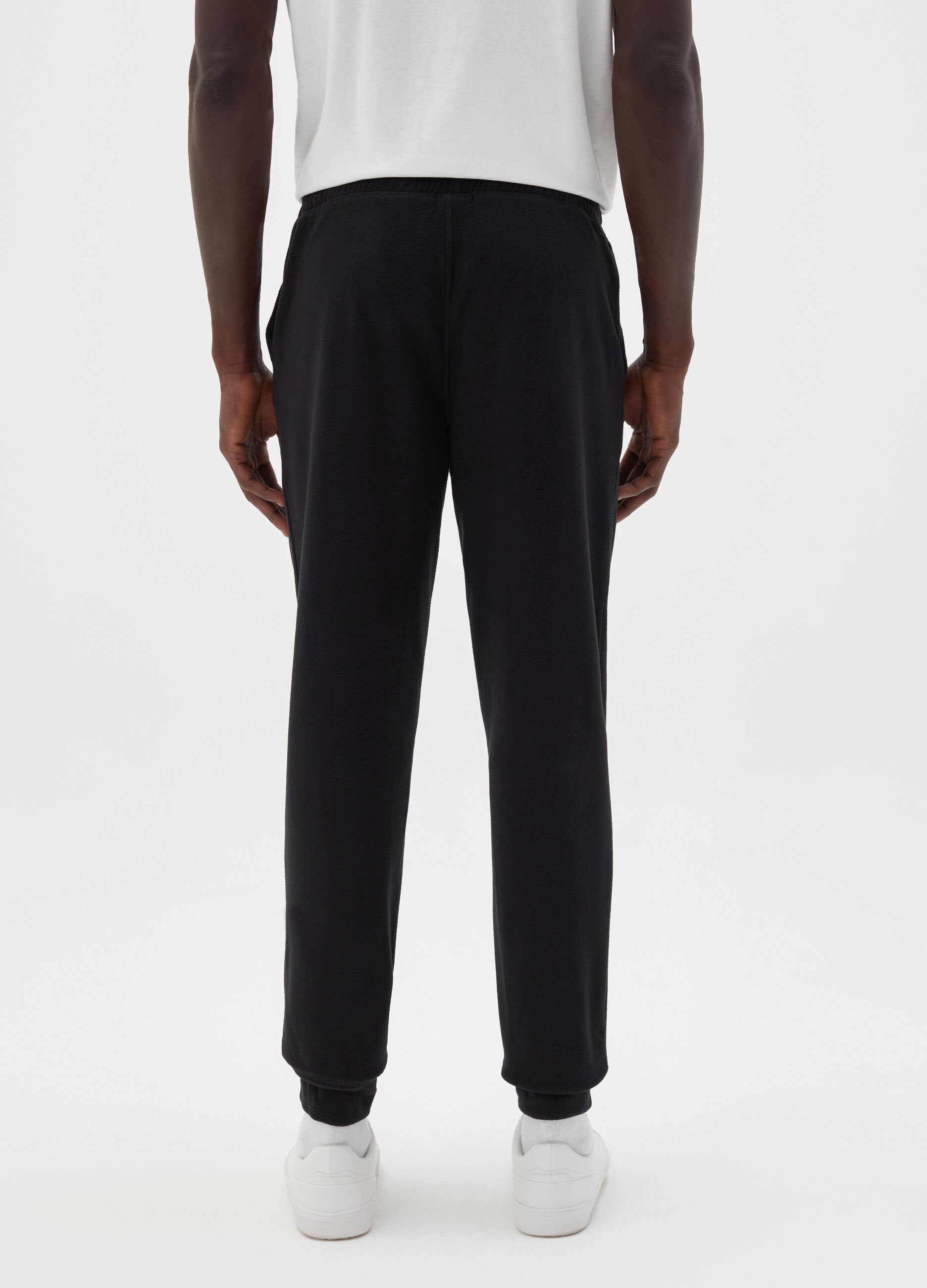 Fleece joggers with drawstring