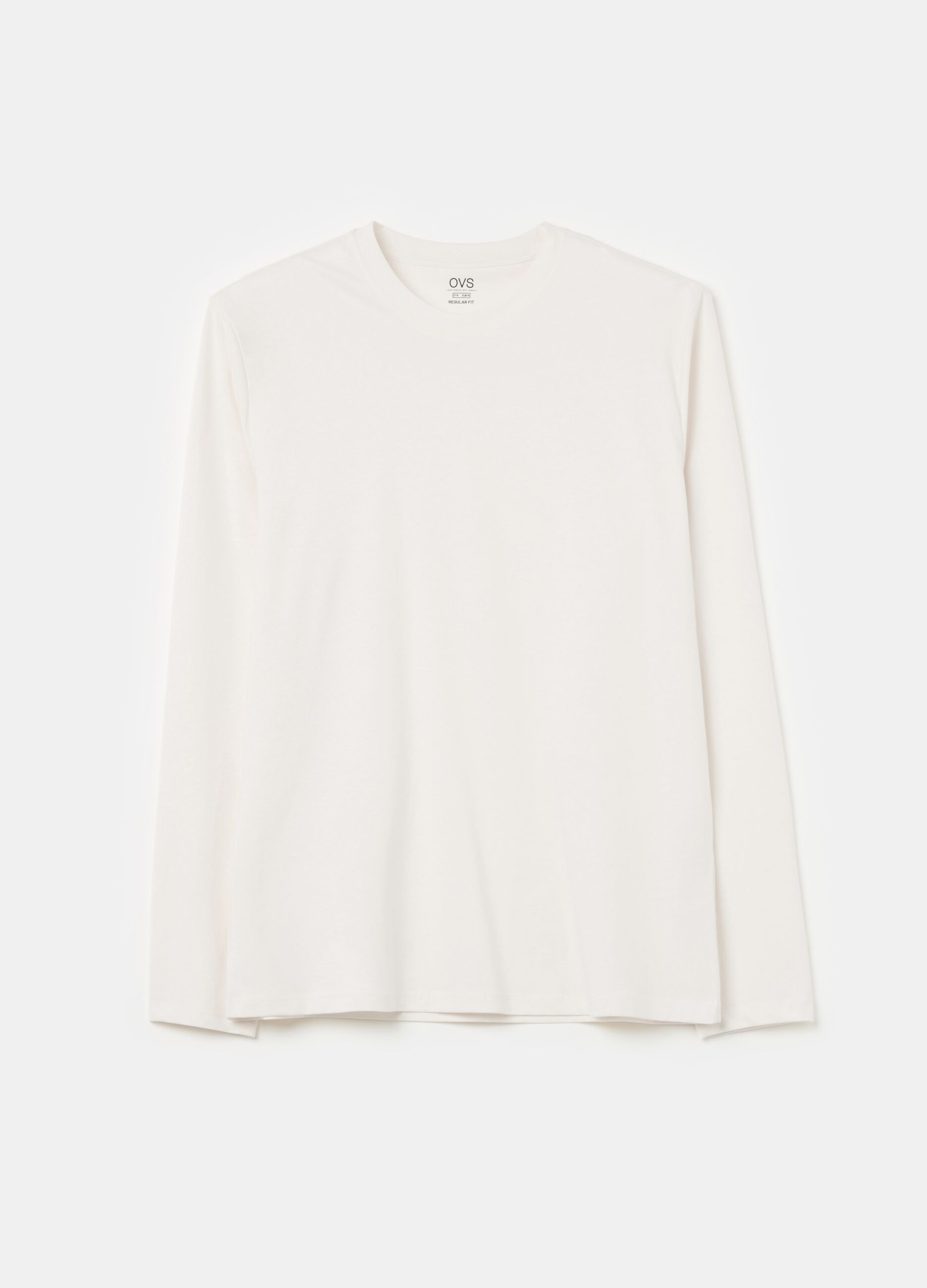 Long-sleeved T-shirt with round neck