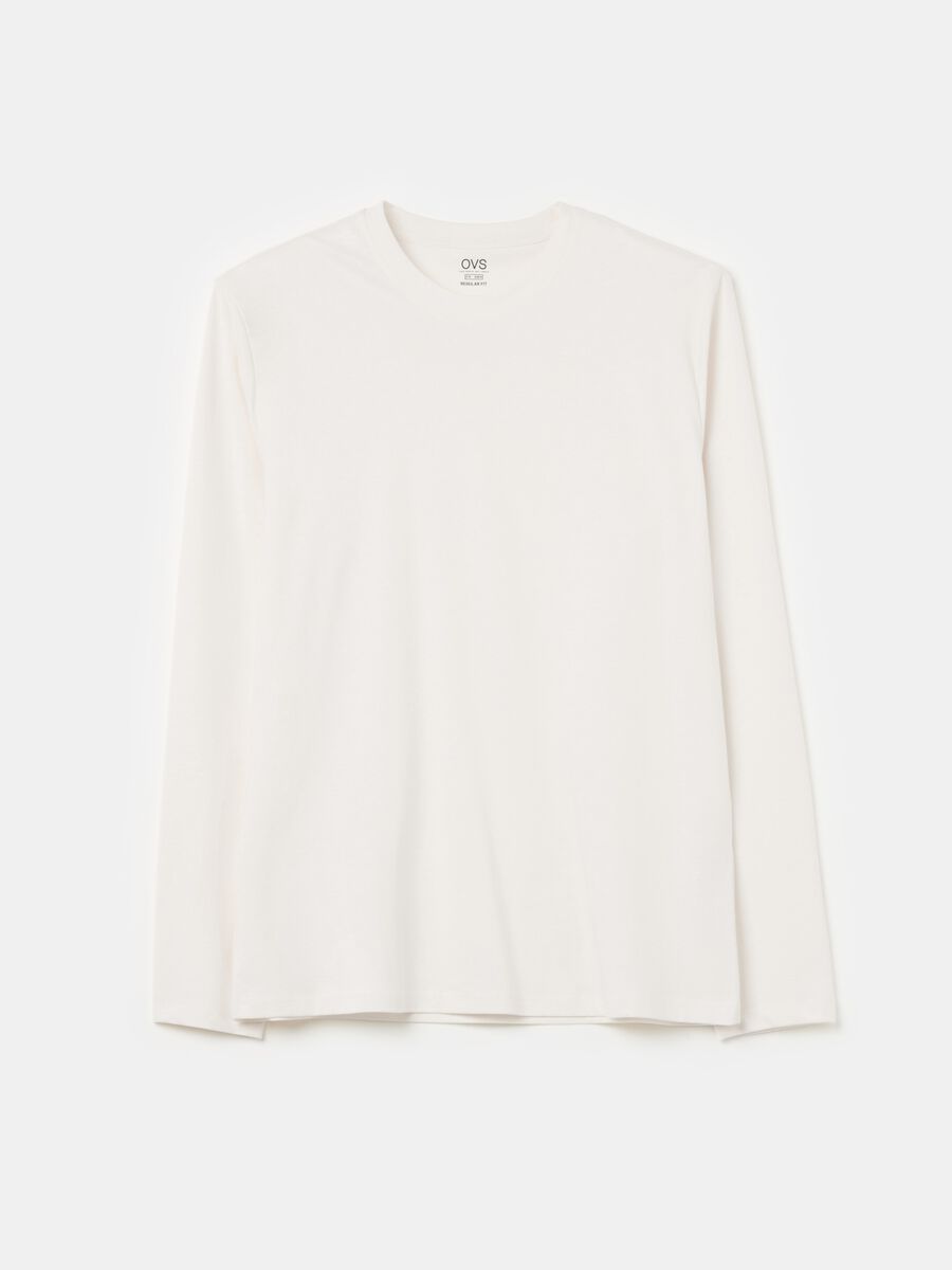 Long-sleeved T-shirt with round neck_4