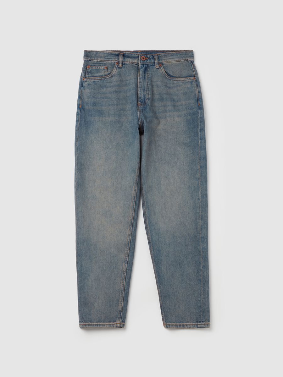 Balloon-fit acid-wash jeans_4