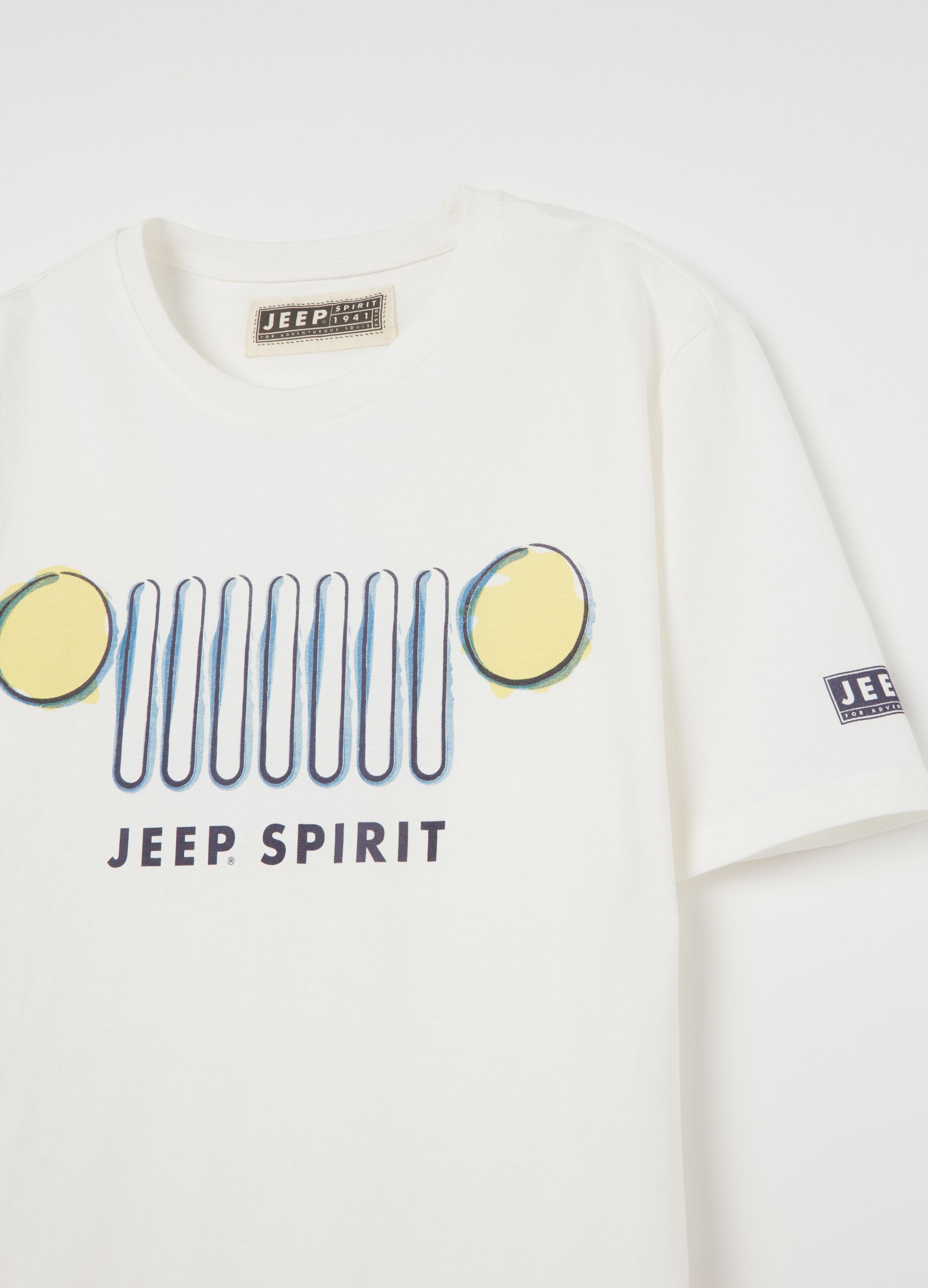 Cotton T-shirt with Jeep Spirit print