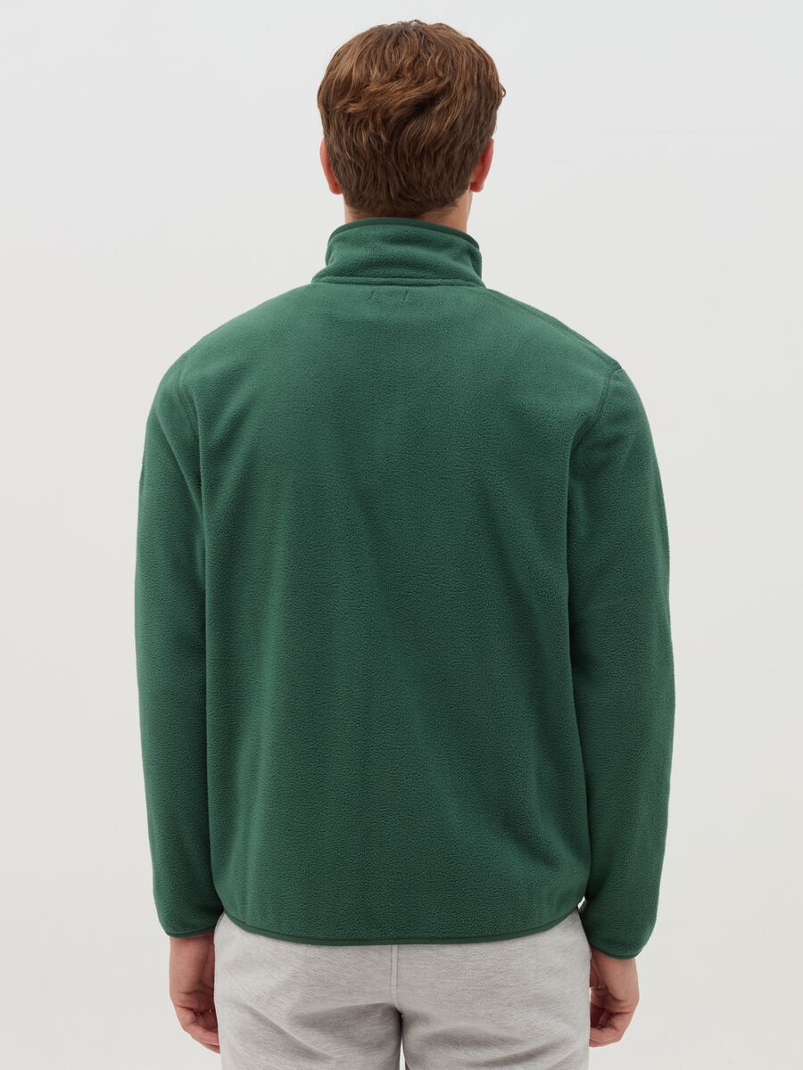 Full-zip sweatshirt in fleece with patch_2