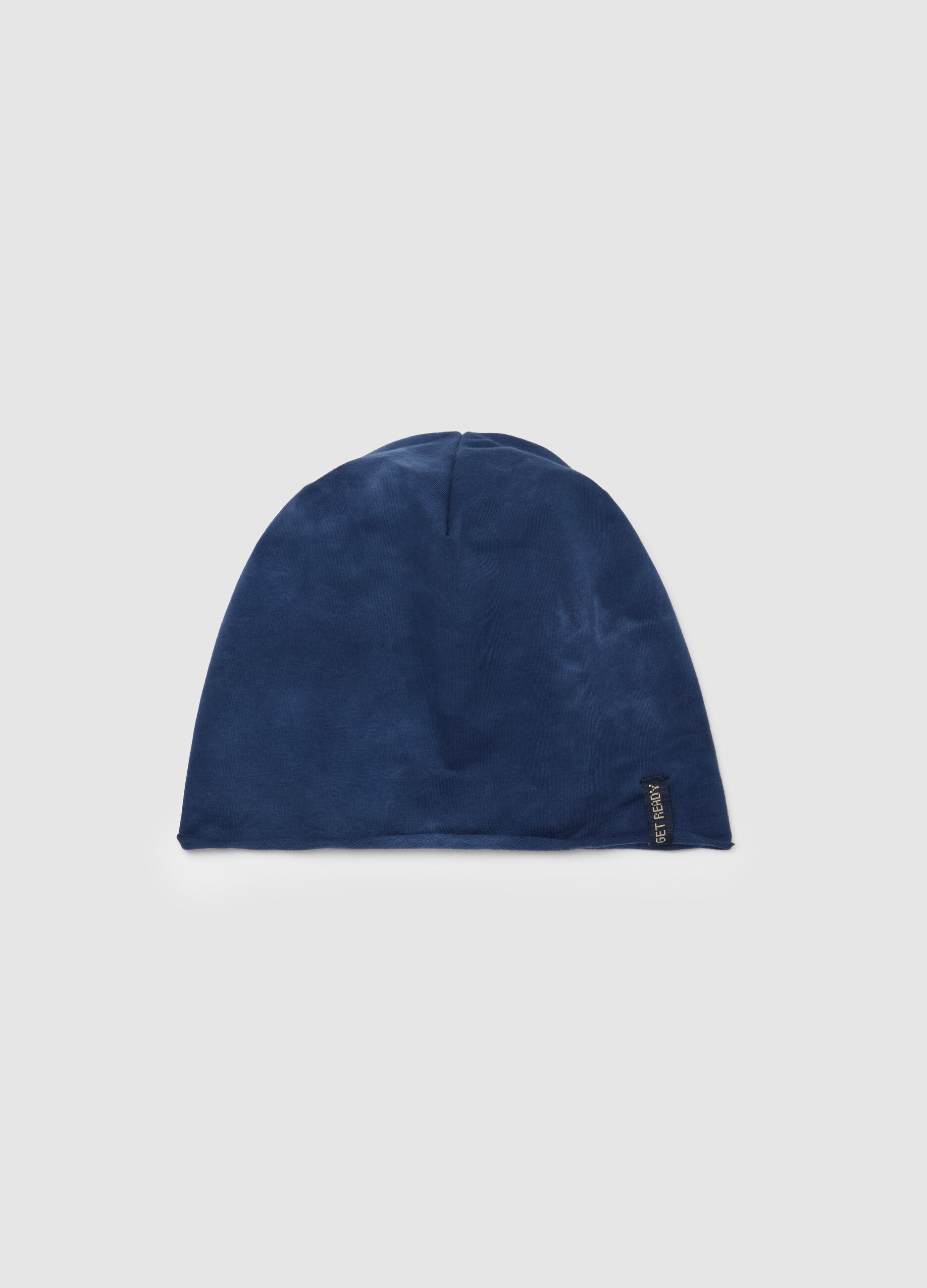 Faded-effect hat in French terry