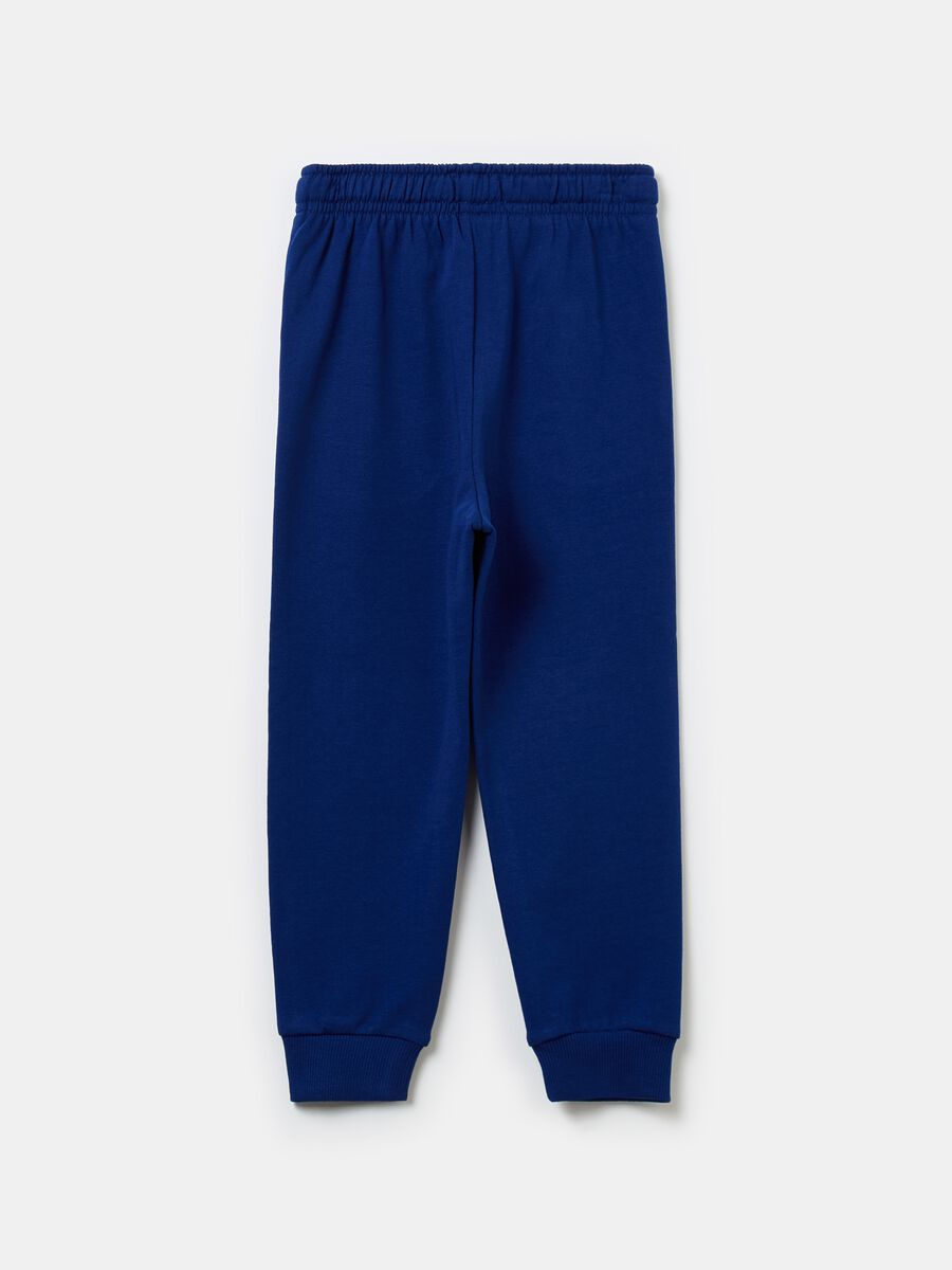 Fleece joggers with pockets and drawstring_1