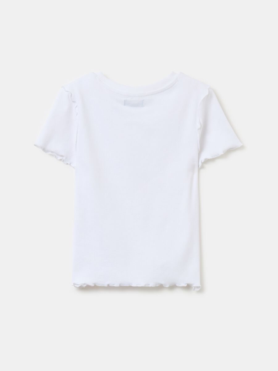 Stretch cotton T-shirt with applications_4