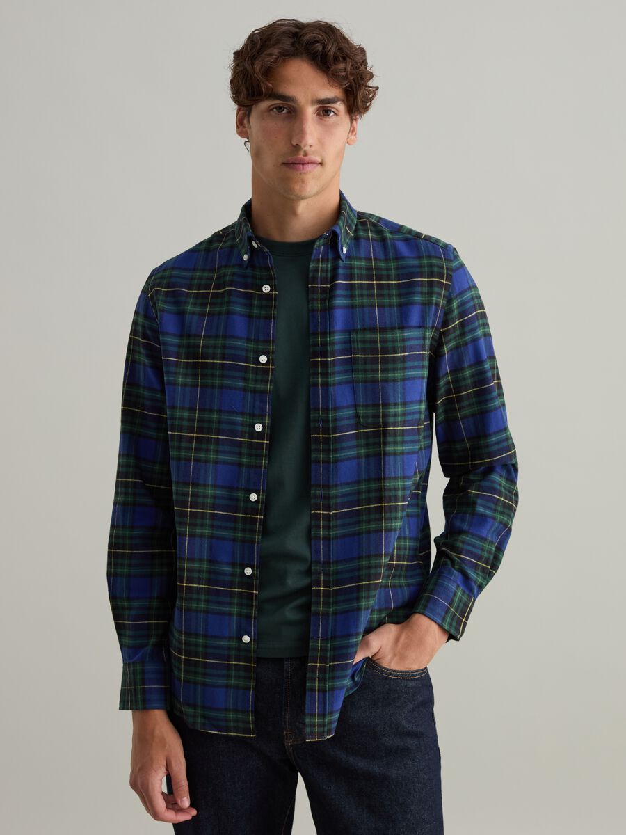 Flannel shirt with check pattern_1