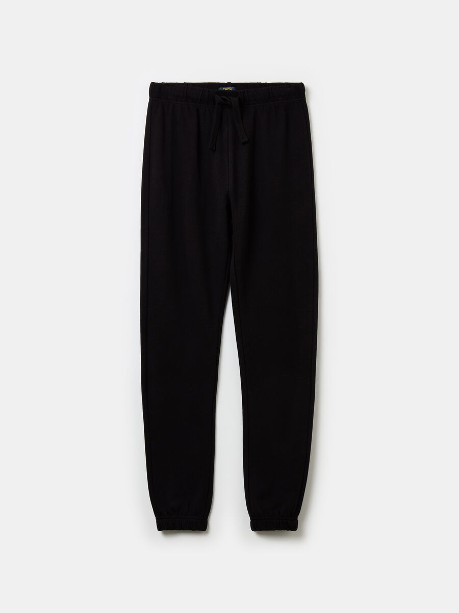 Joggers with drawstring and elasticated trims_0