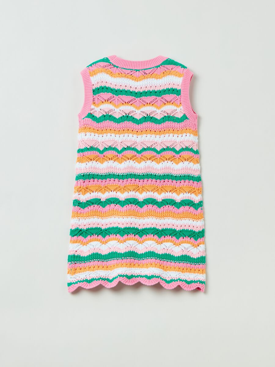 Sleeveless dress in crochet cotton_1