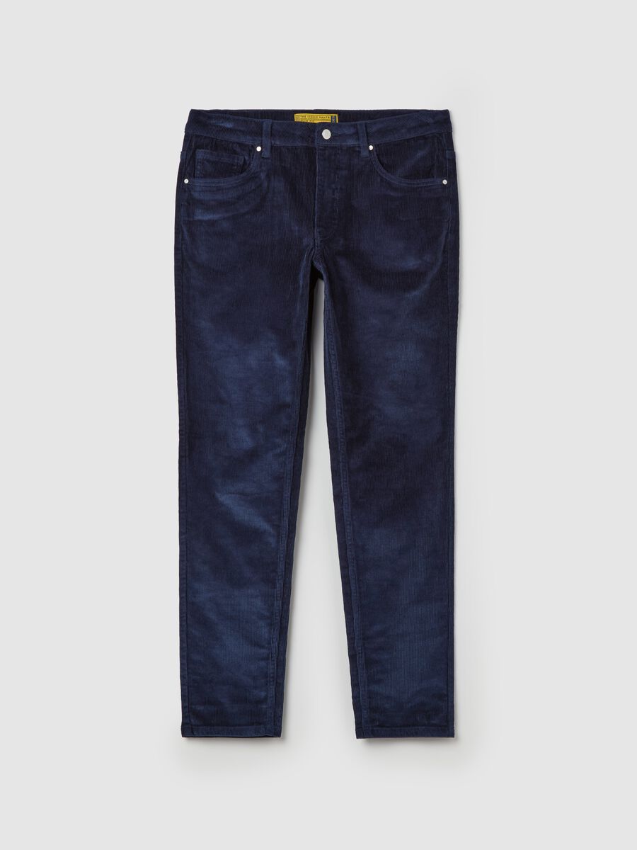 Trousers with five pockets in corduroy_4