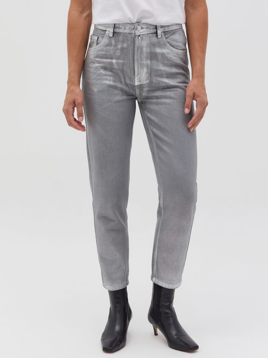 Straight-fit jeans in foil_1