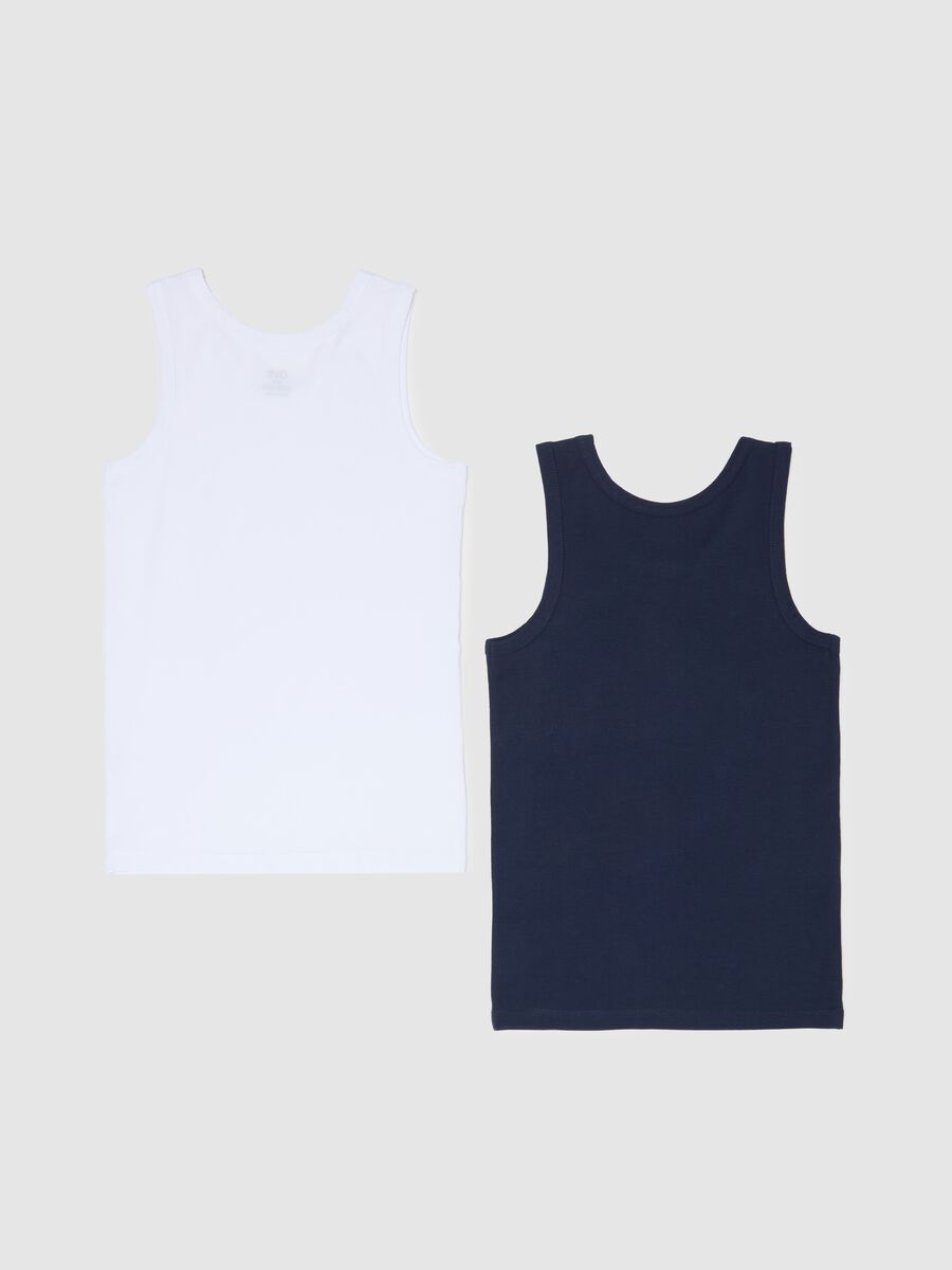 Two-pack racerback vests in organic cotton_1