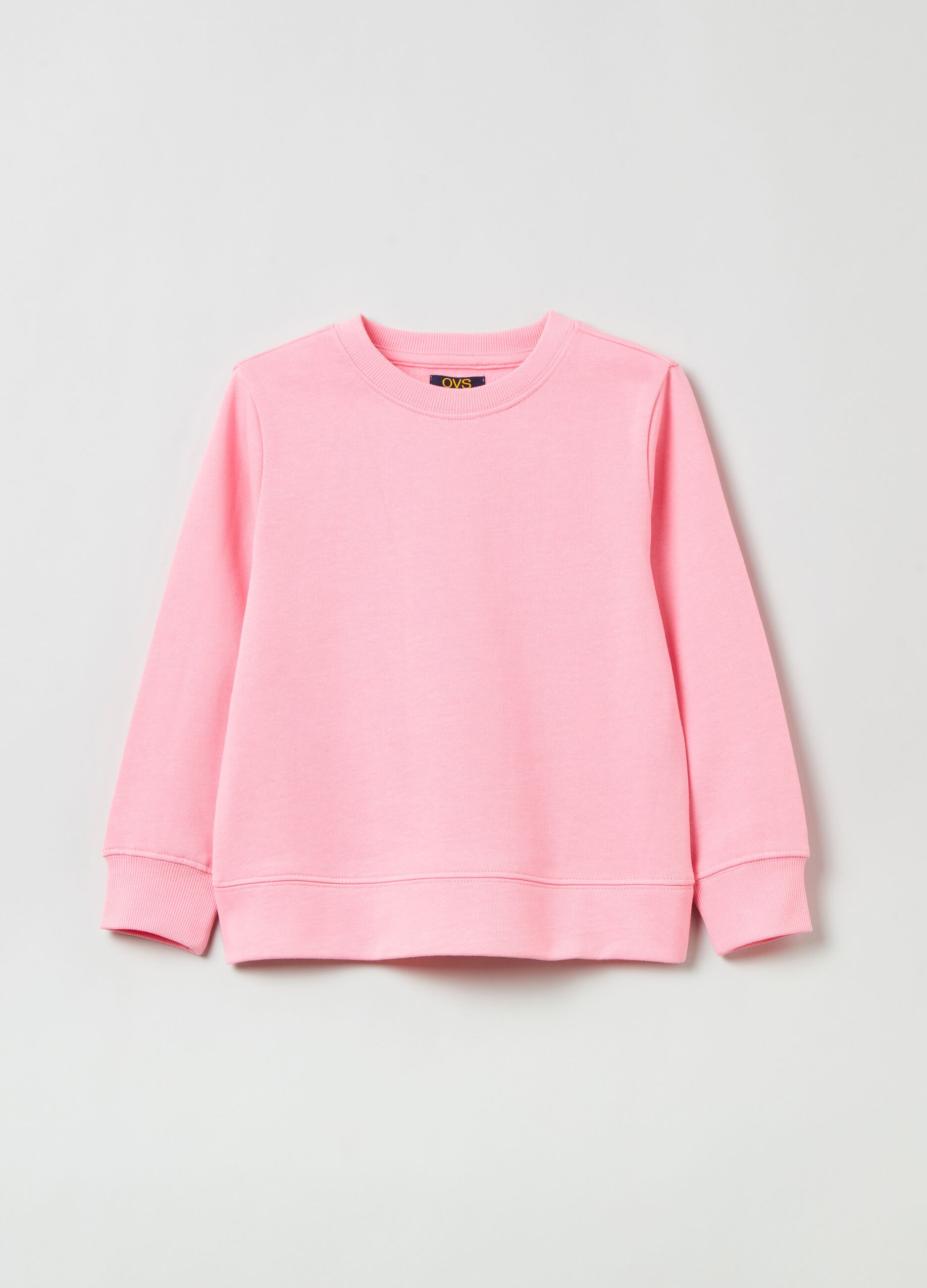 Solid colour cotton sweatshirt