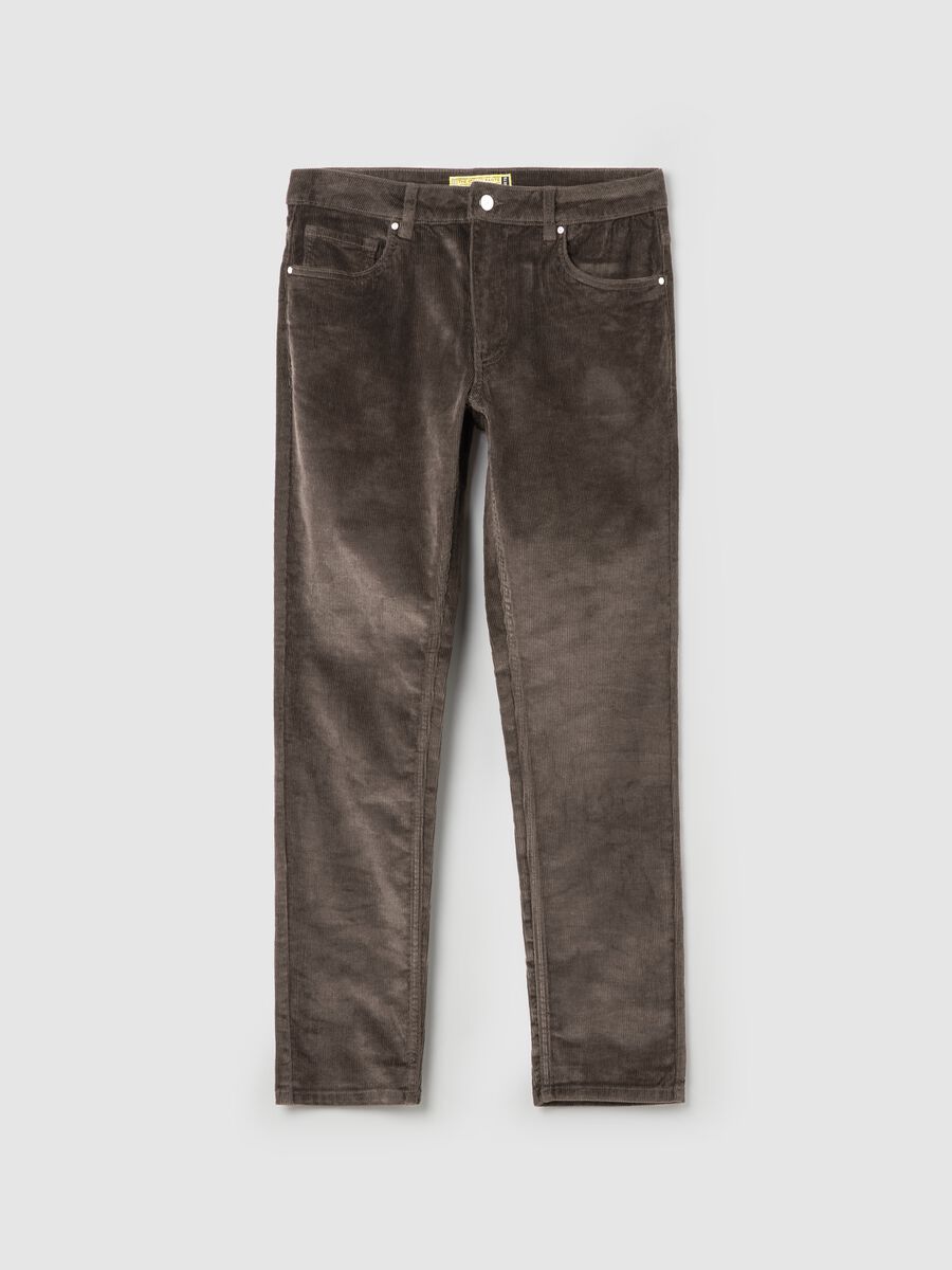 Trousers with five pockets in corduroy_4