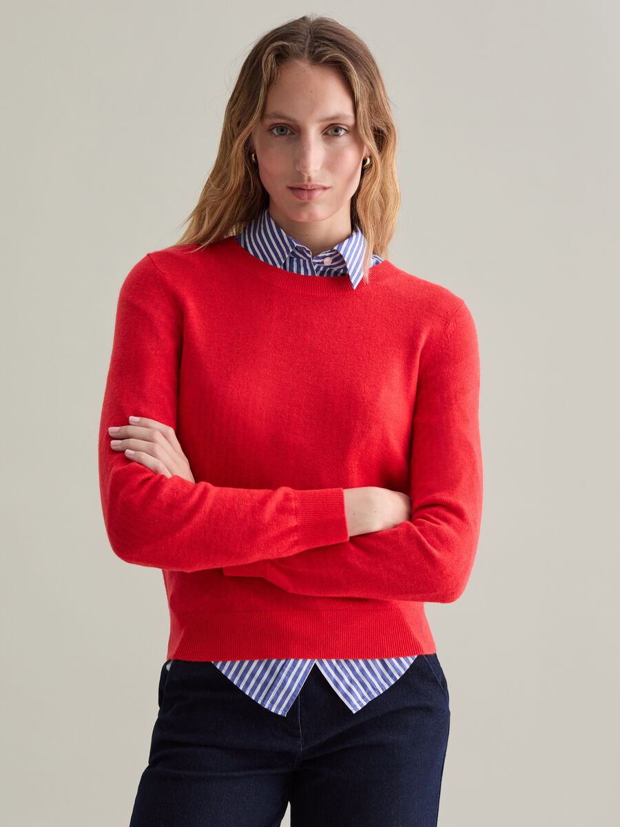 Wool pullover with round neck_1