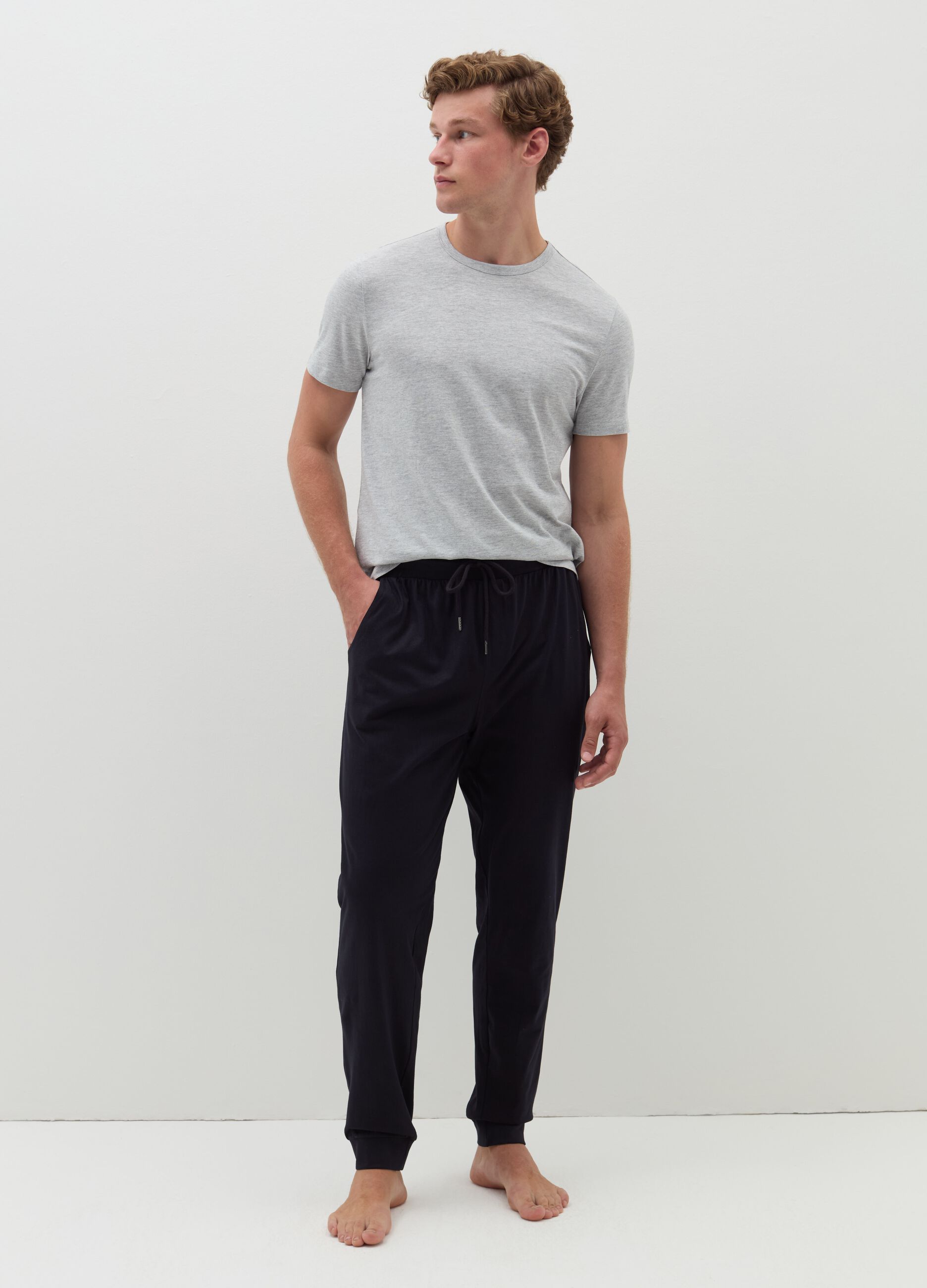 Pyjama trousers with drawstring