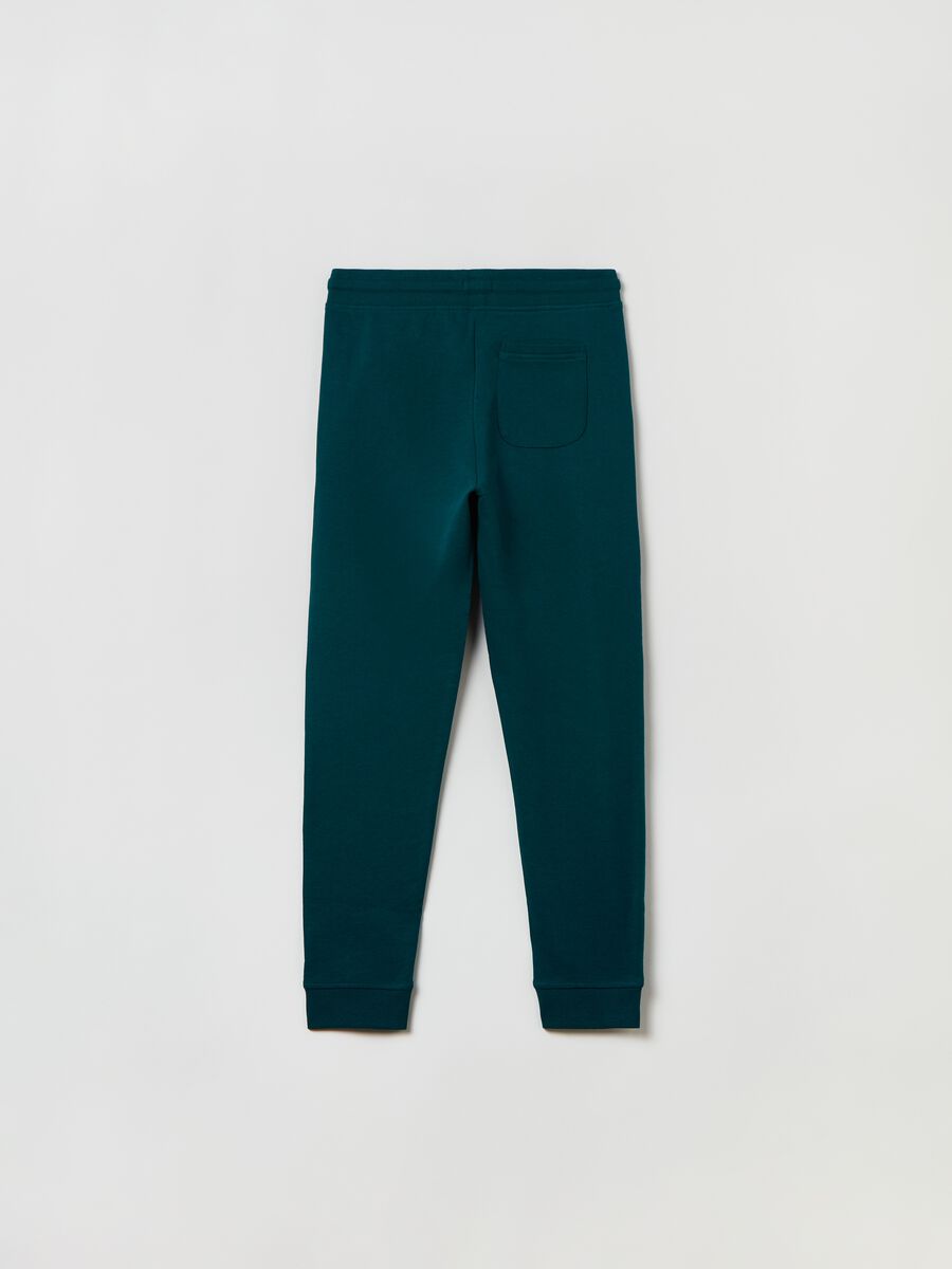 Fleece joggers with drawstring_1