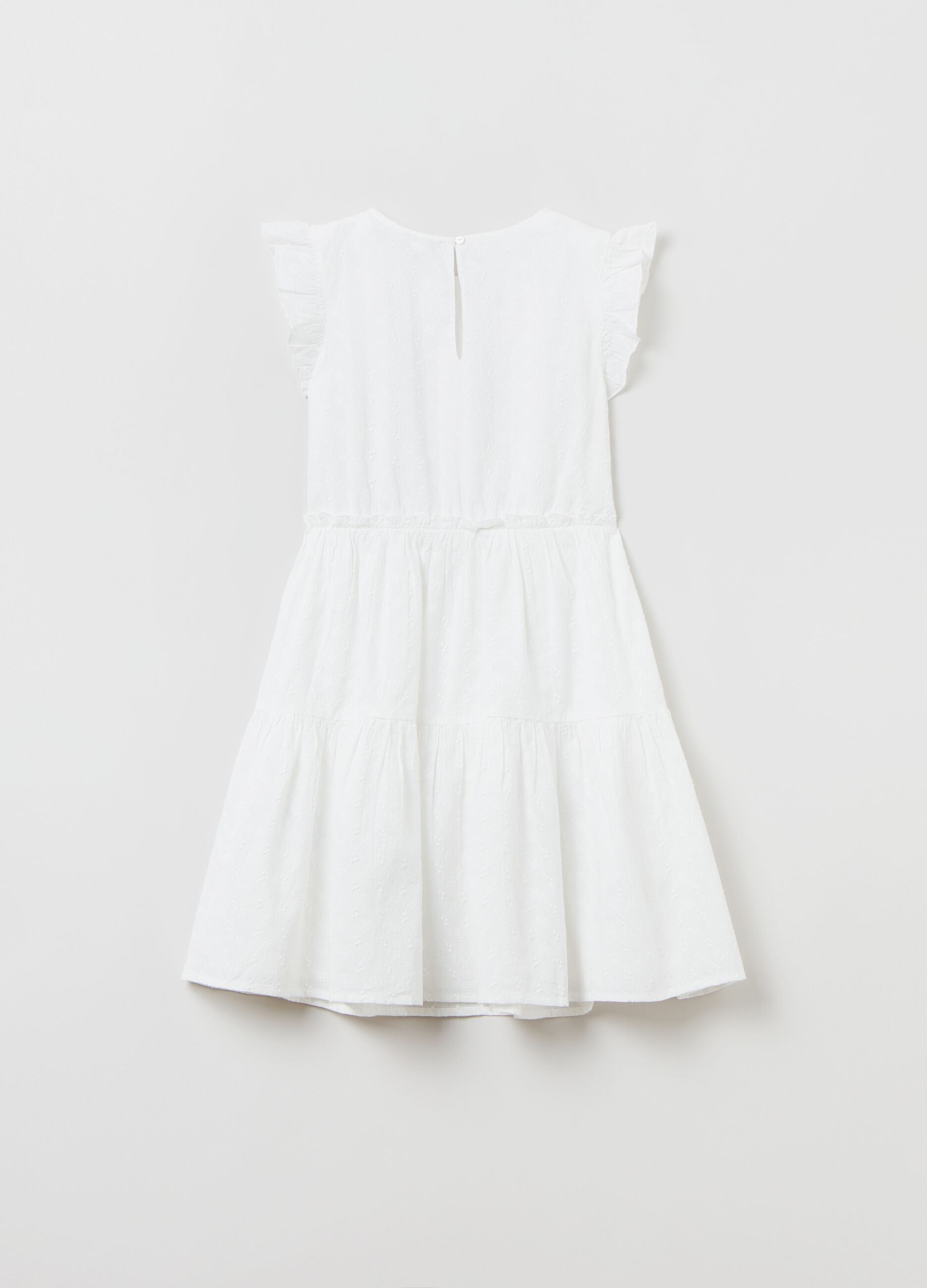Broderie anglaise dress with ruffles