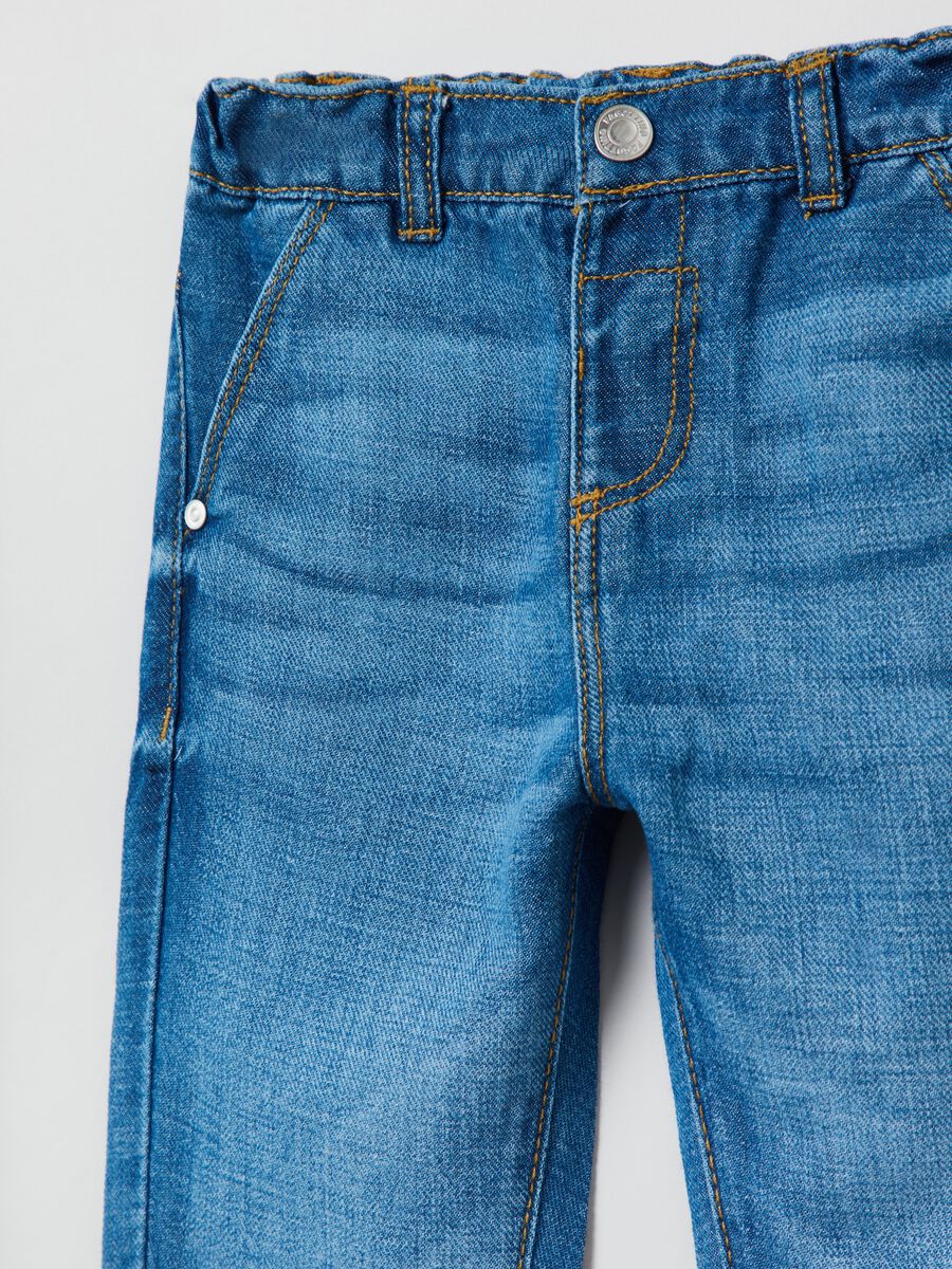 Cotton and linen jeans with pockets_2