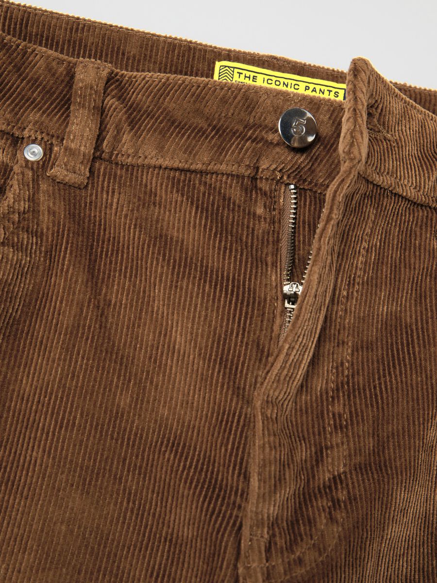 Trousers with five pockets in corduroy_5