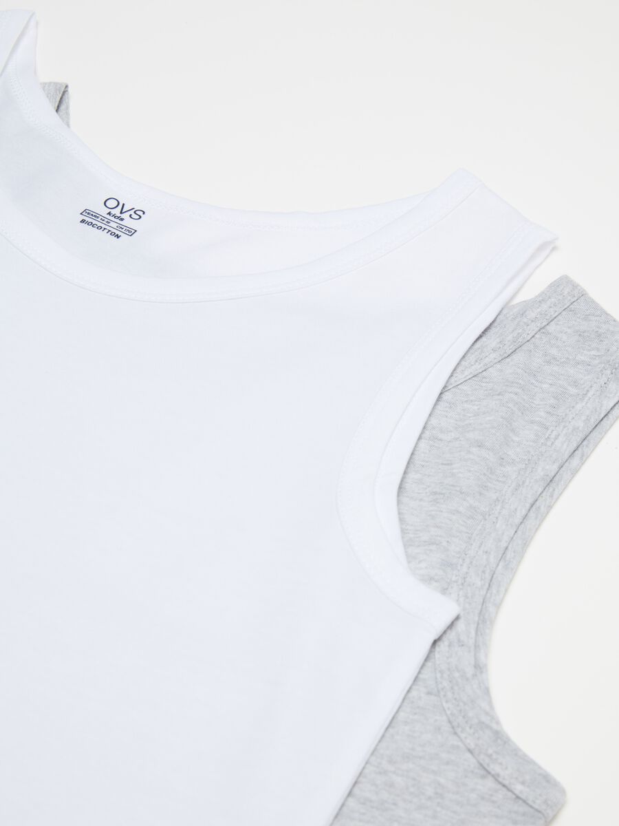 Two-pack racerback vests in organic cotton jersey_3