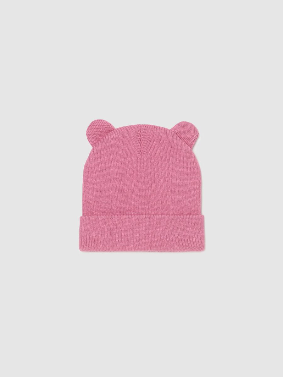 Knitted hat with ears_0