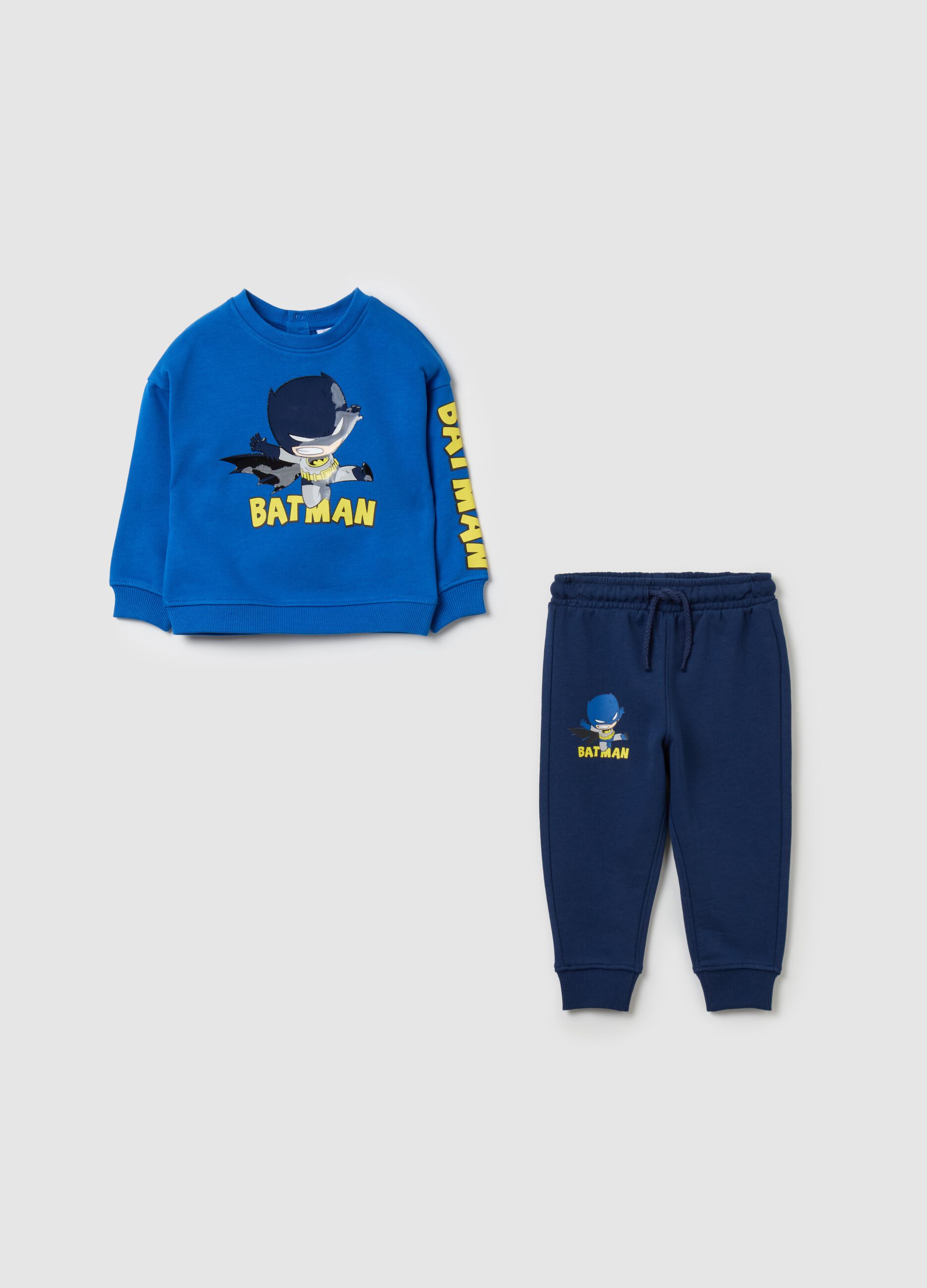 Jogging set in cotone con stampa Batman