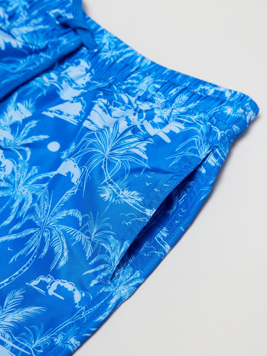 Swimming trunks with palms print_2
