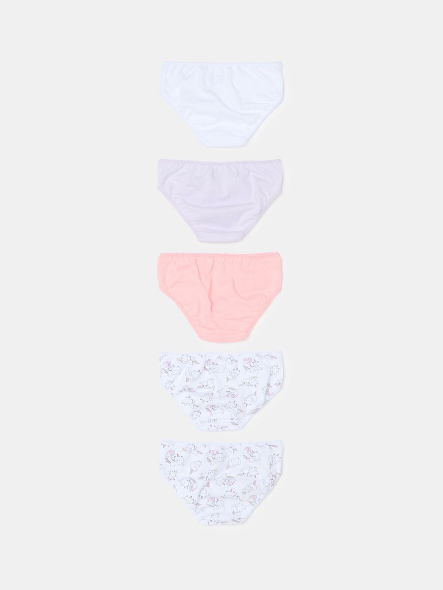 Five-pack briefs with print and bow_1