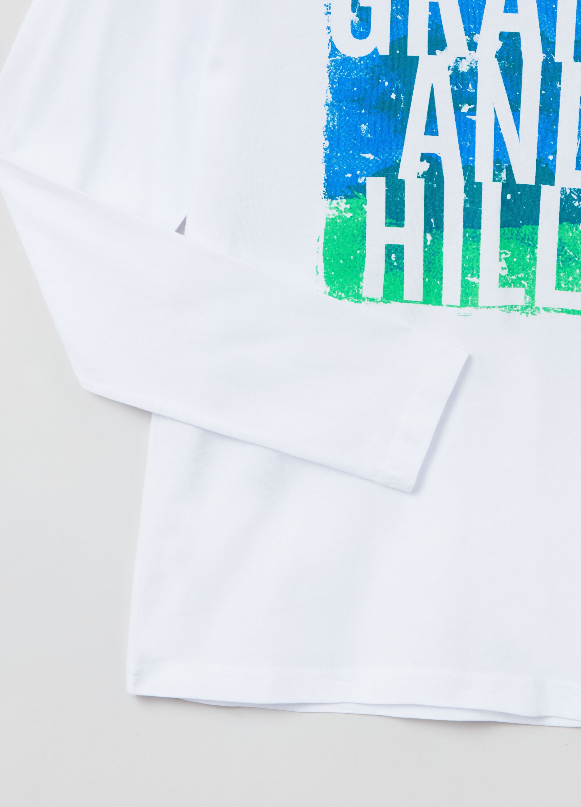 Long-sleeved T-shirt with Grand&Hills print