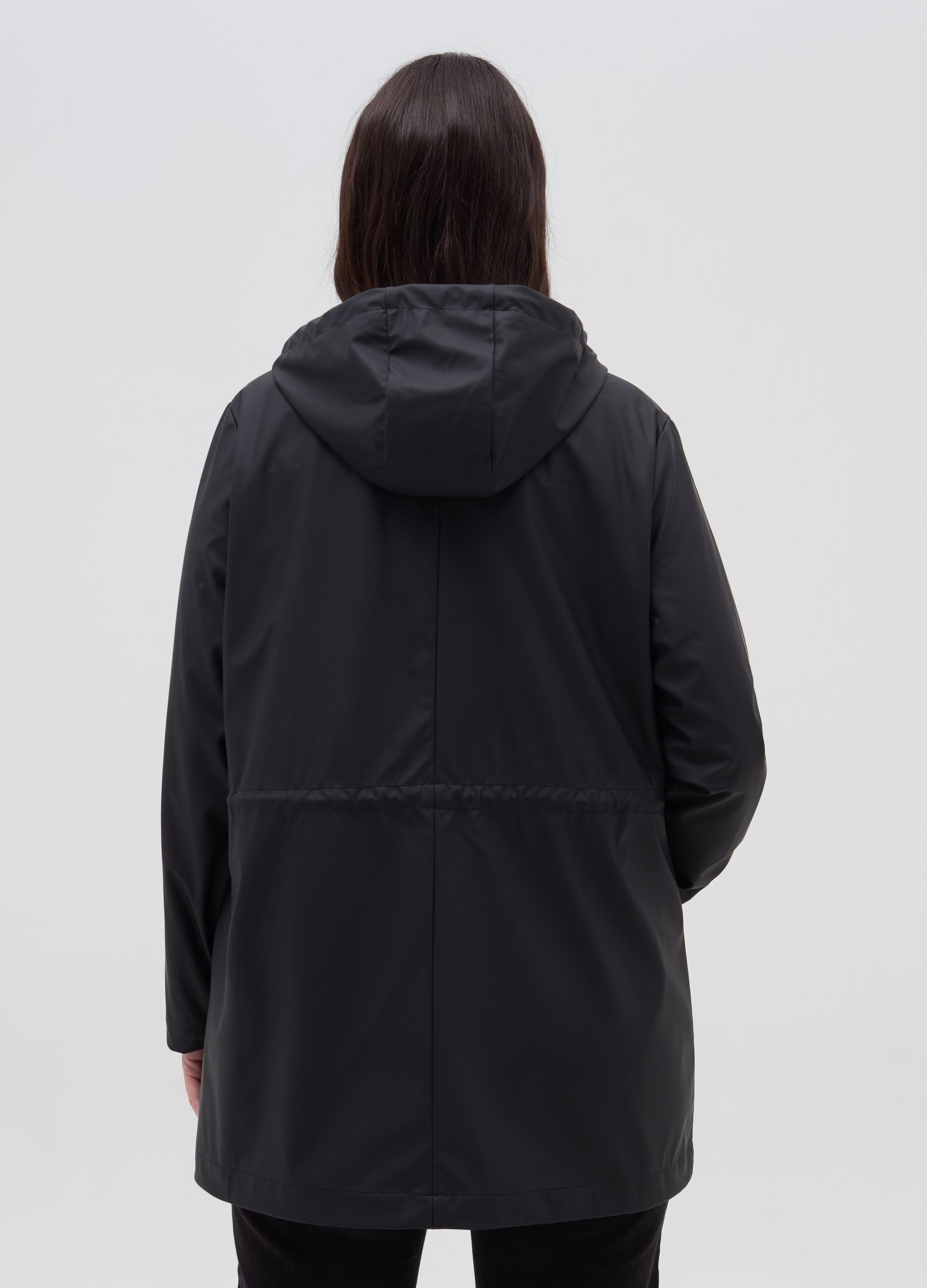 Curvy long waterproof jacket