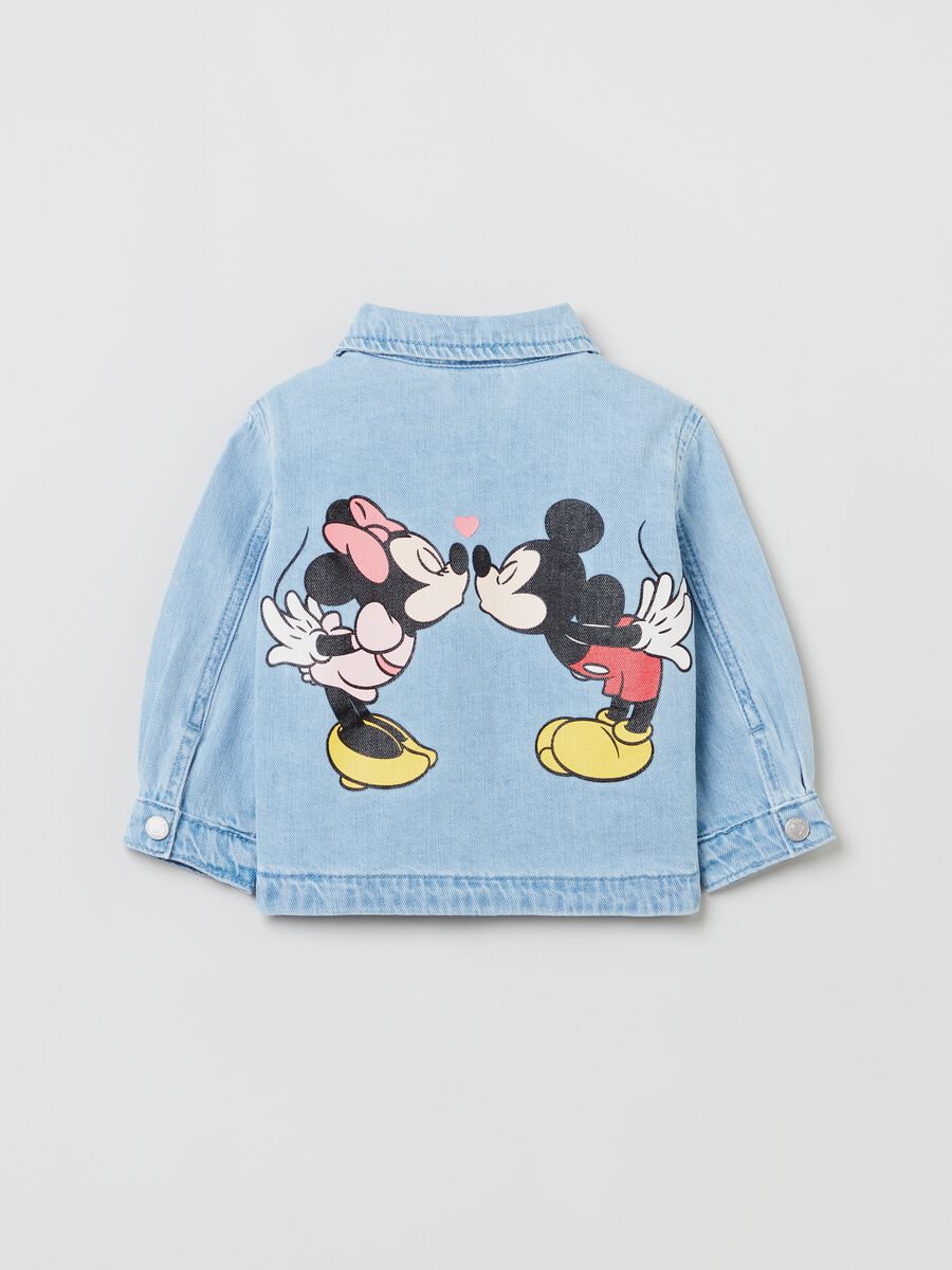 Denim jacket with Minnie and Mickey Mouse print_1