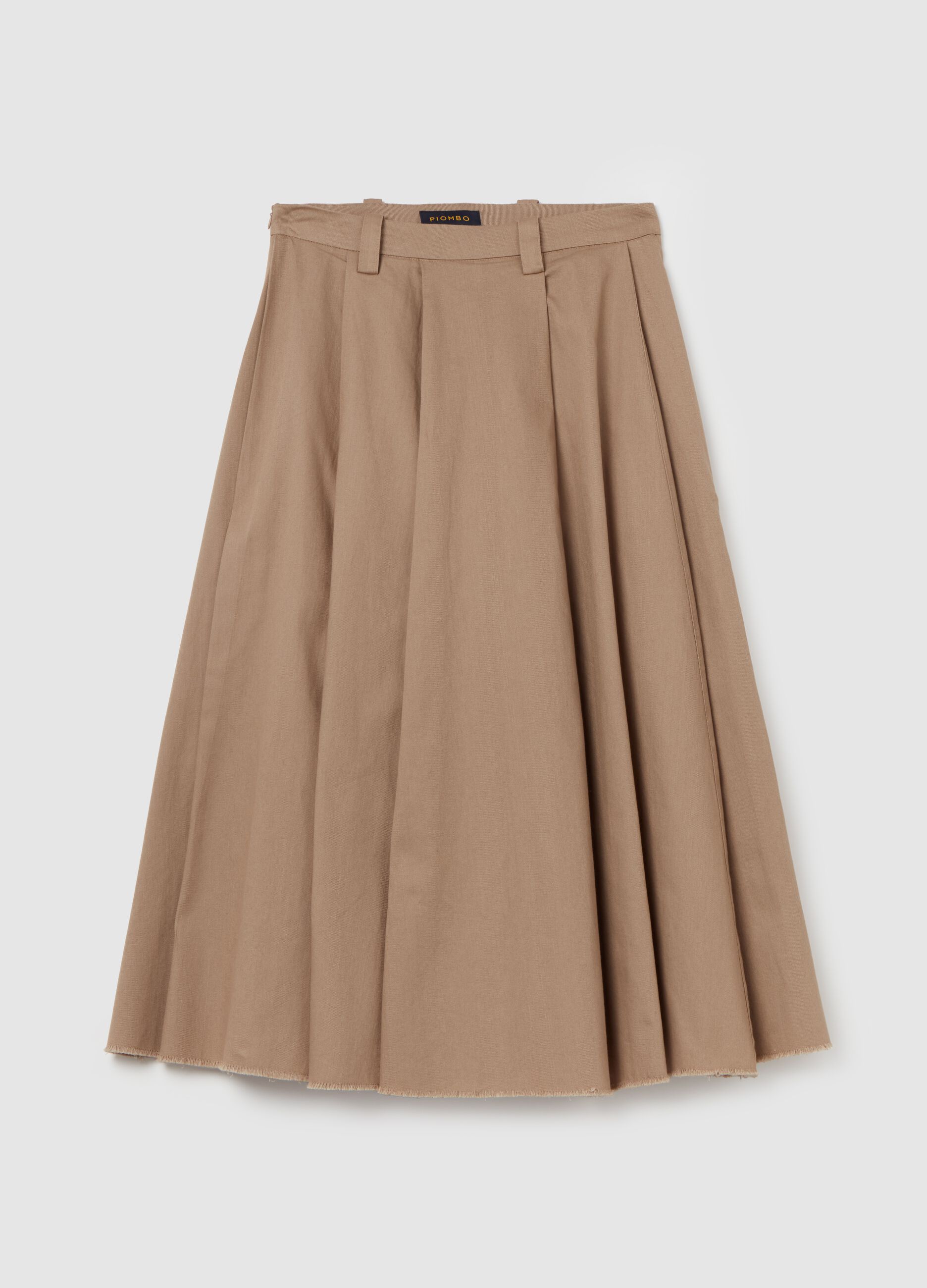 Full midi skirt with fringing