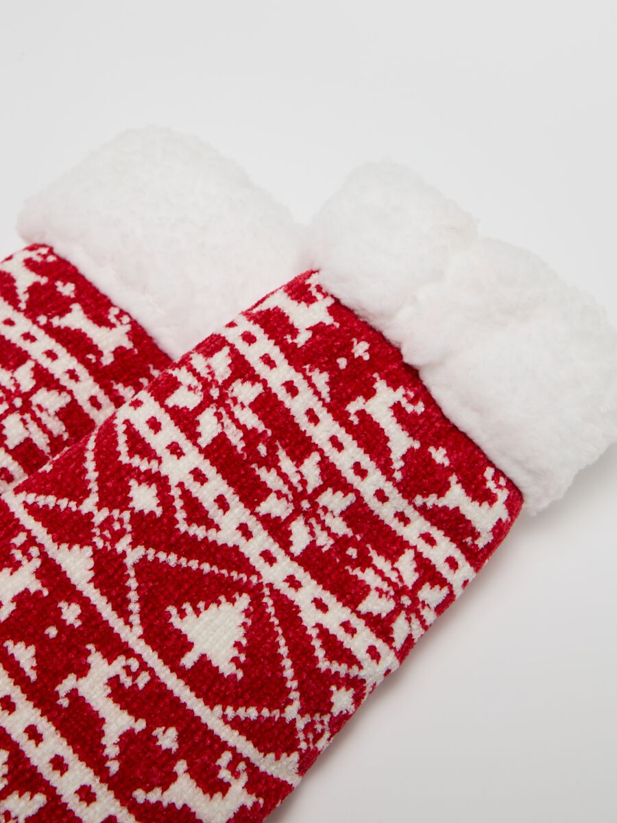 Short Christmas slipper socks_2