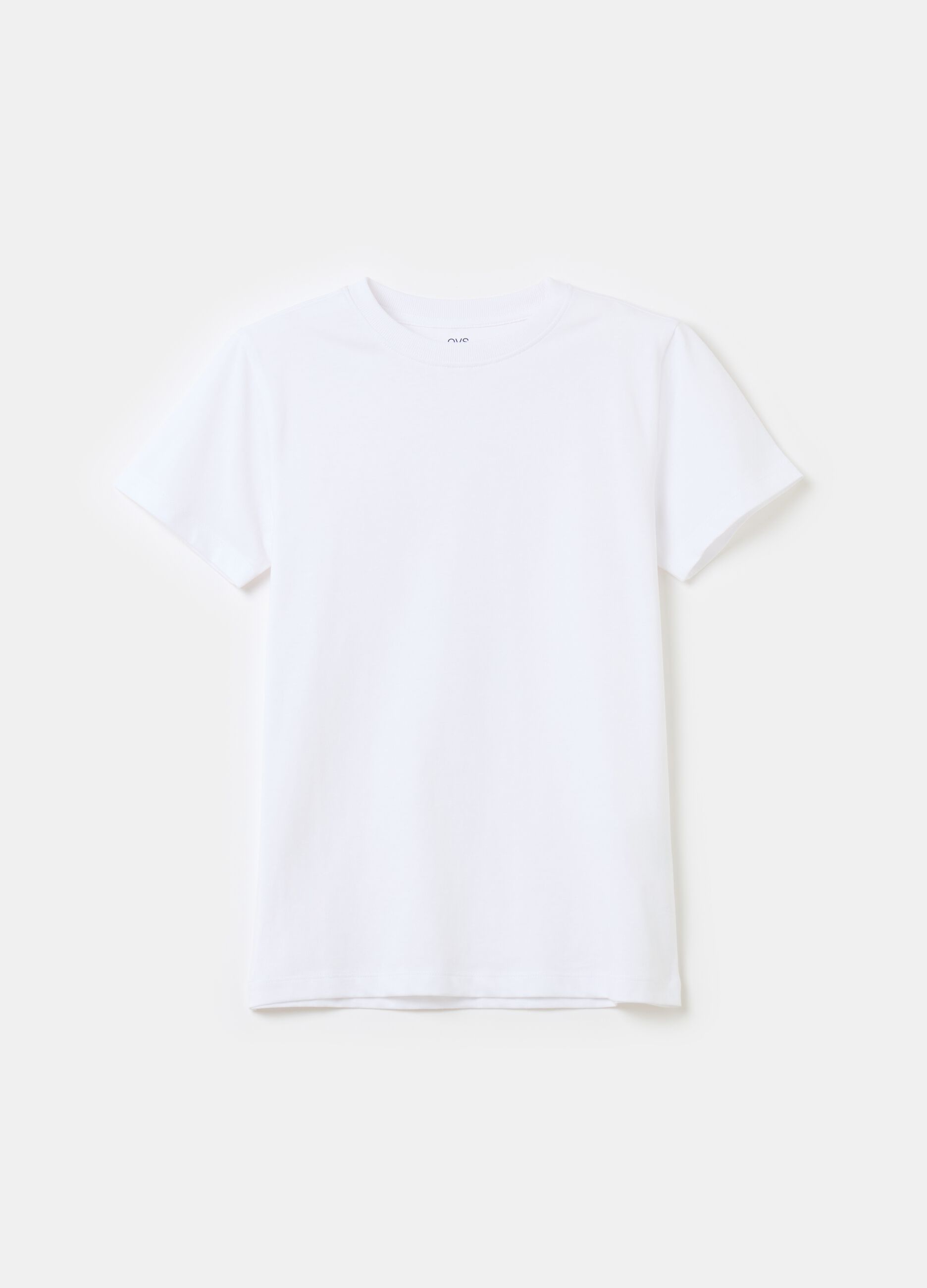 Cotton T-shirt with round neck