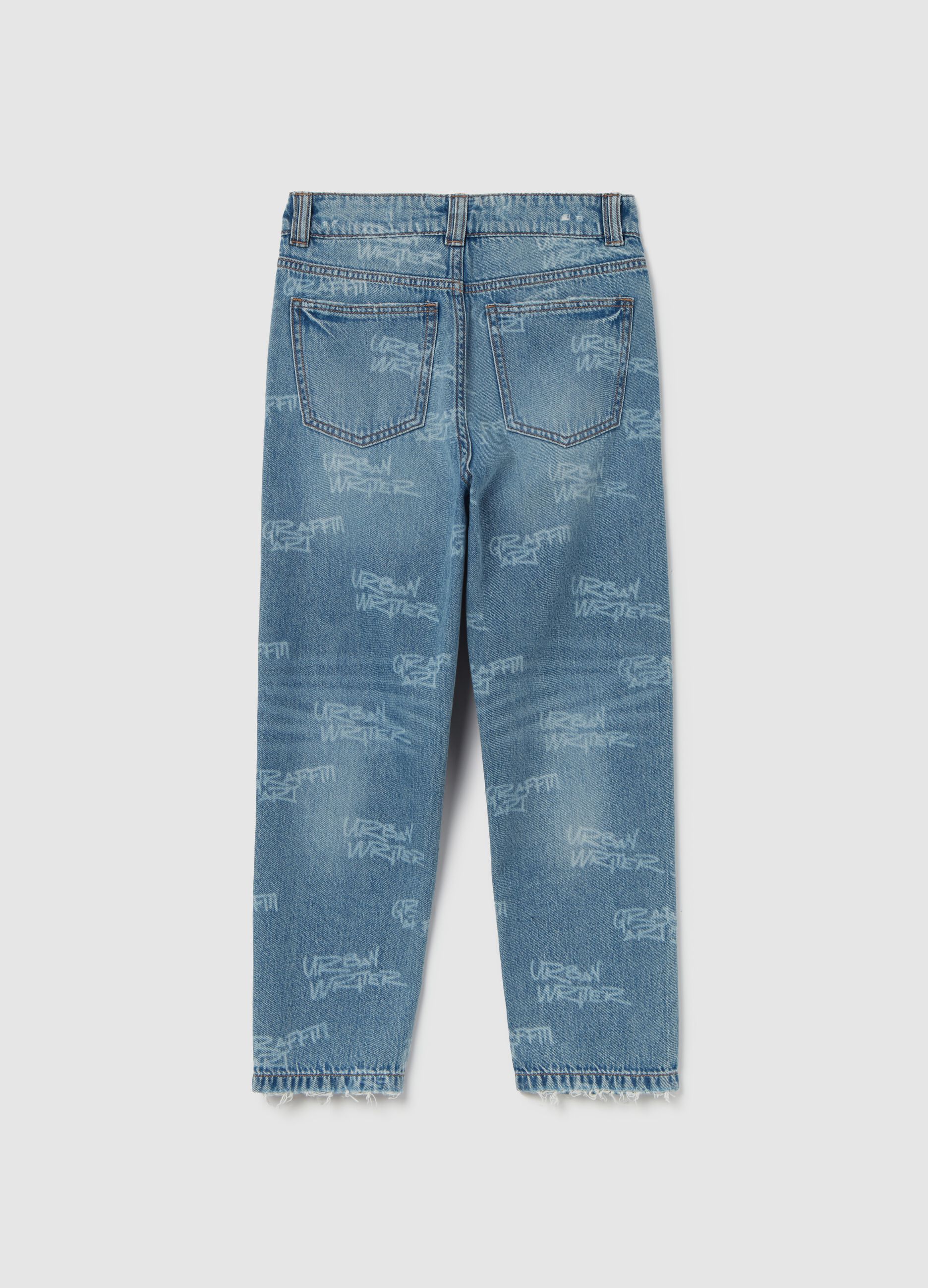 Relaxed-fit jeans with lettering print