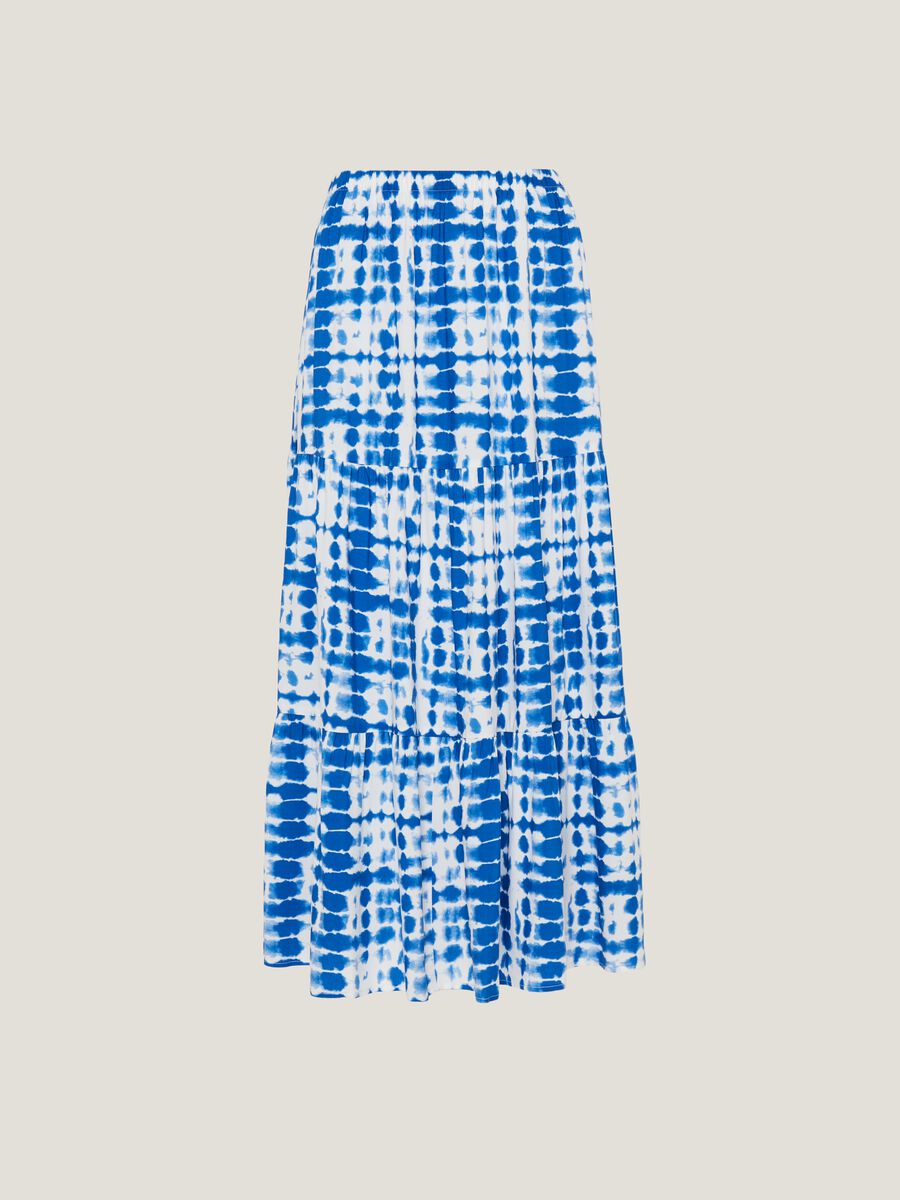 Tiered midi skirt with pattern_4