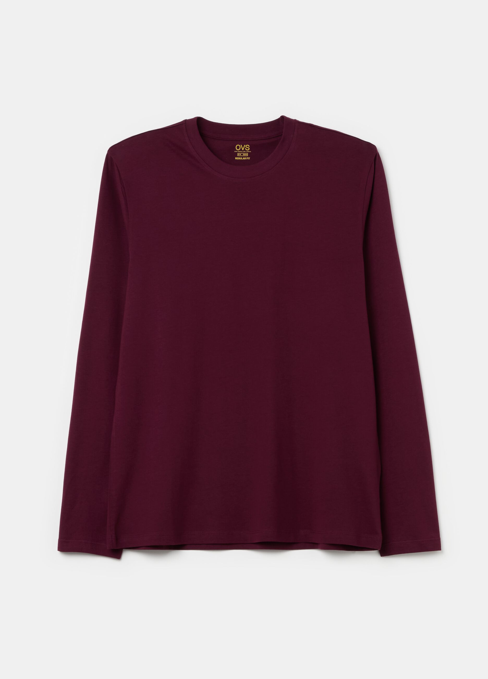 Long-sleeved T-shirt with round neck