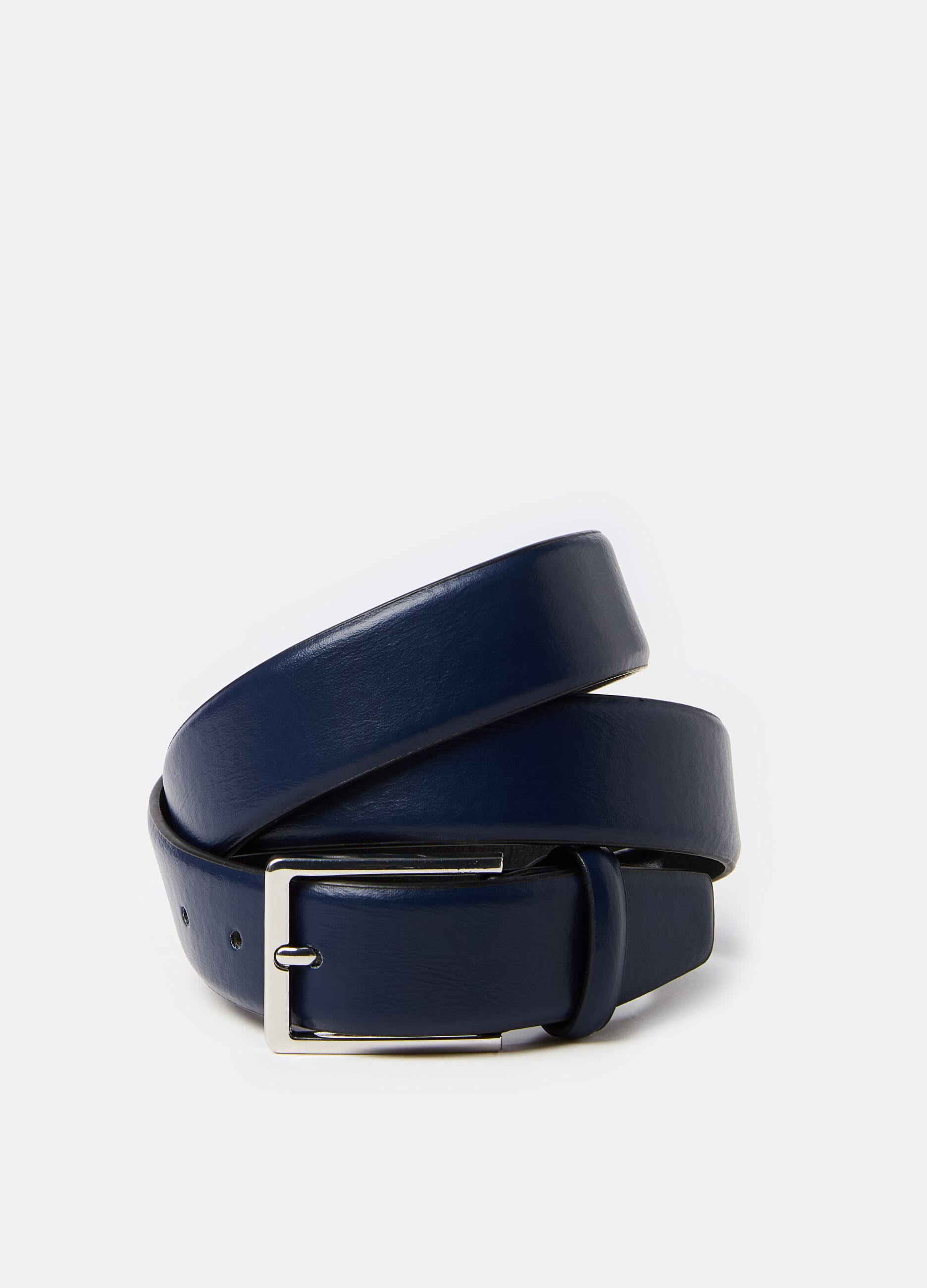 Solid colour belt with square buckle