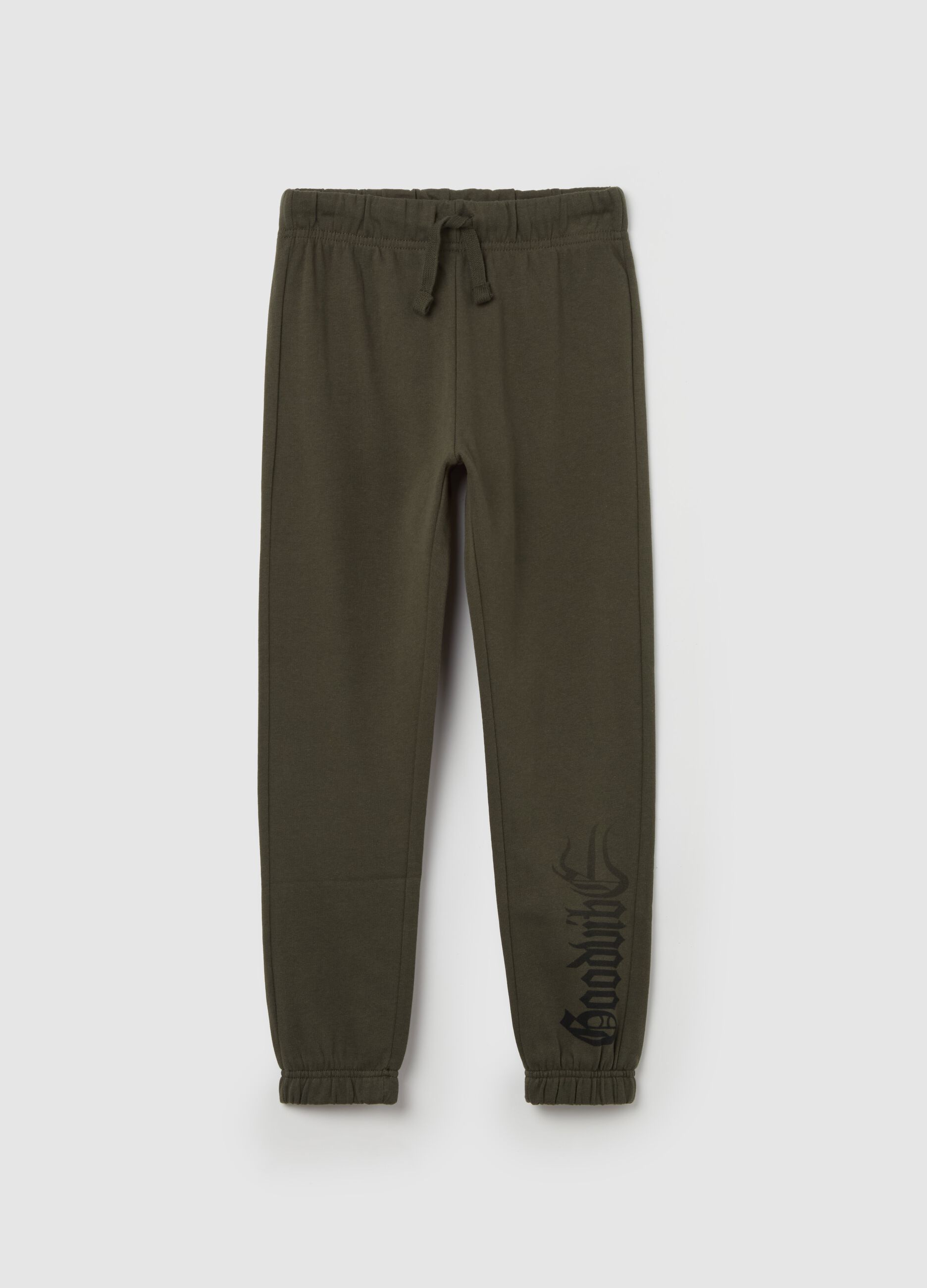 Joggers in felpa stampa con motivo gotico