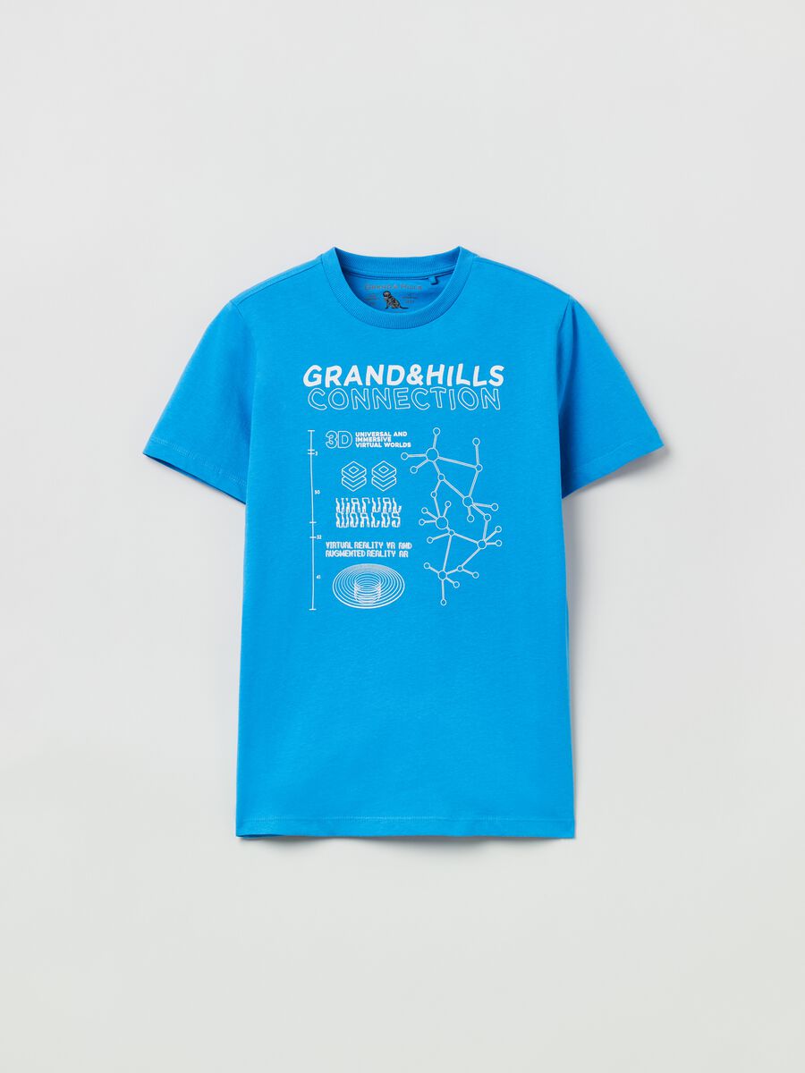 T-shirt in cotone con stampa Grand&Hills_0