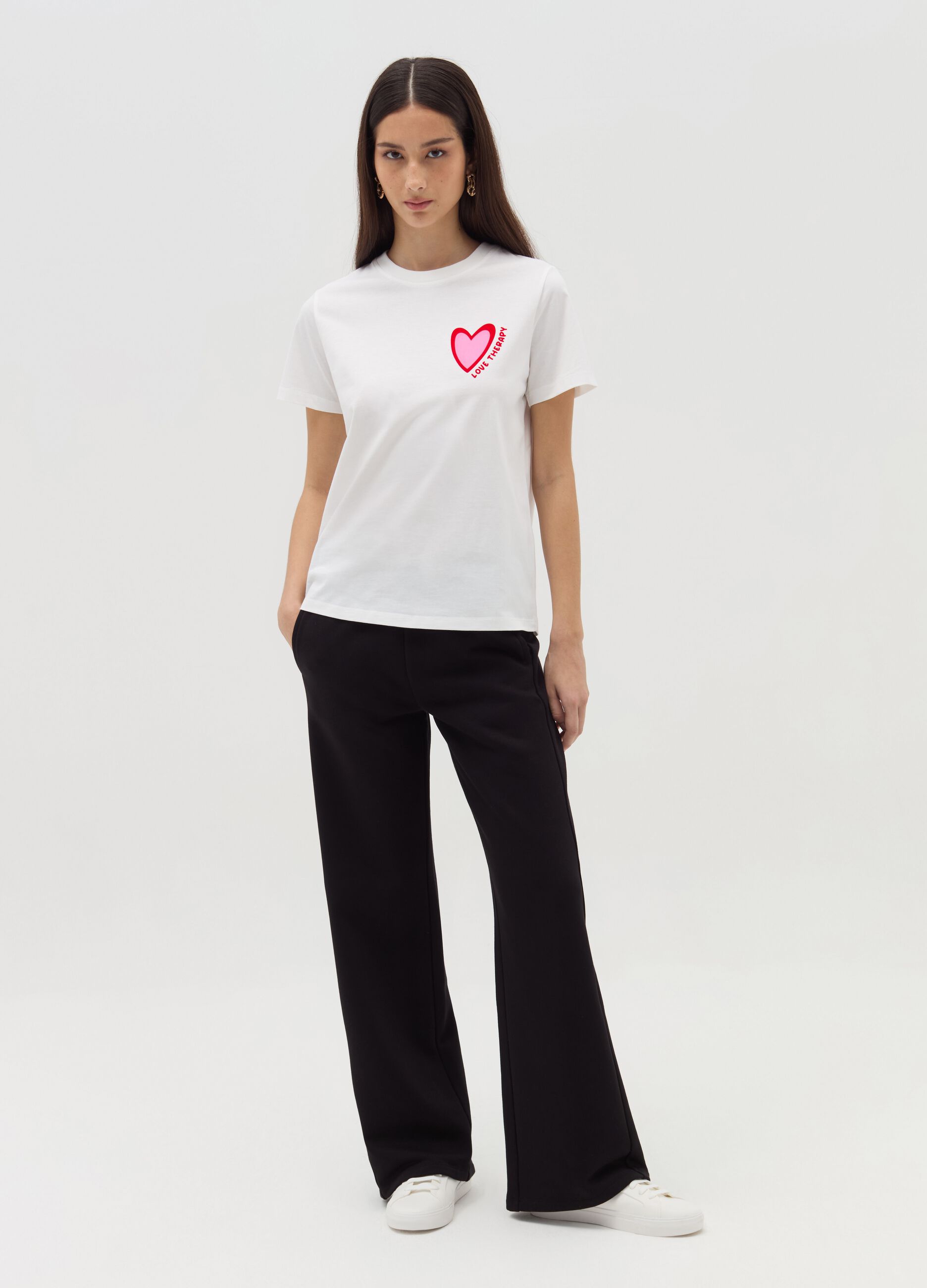 T-shirt with heart print