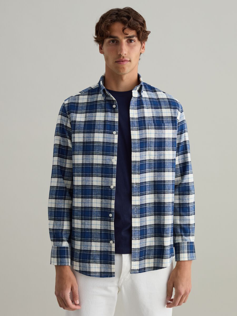 Flannel shirt with check pattern_1