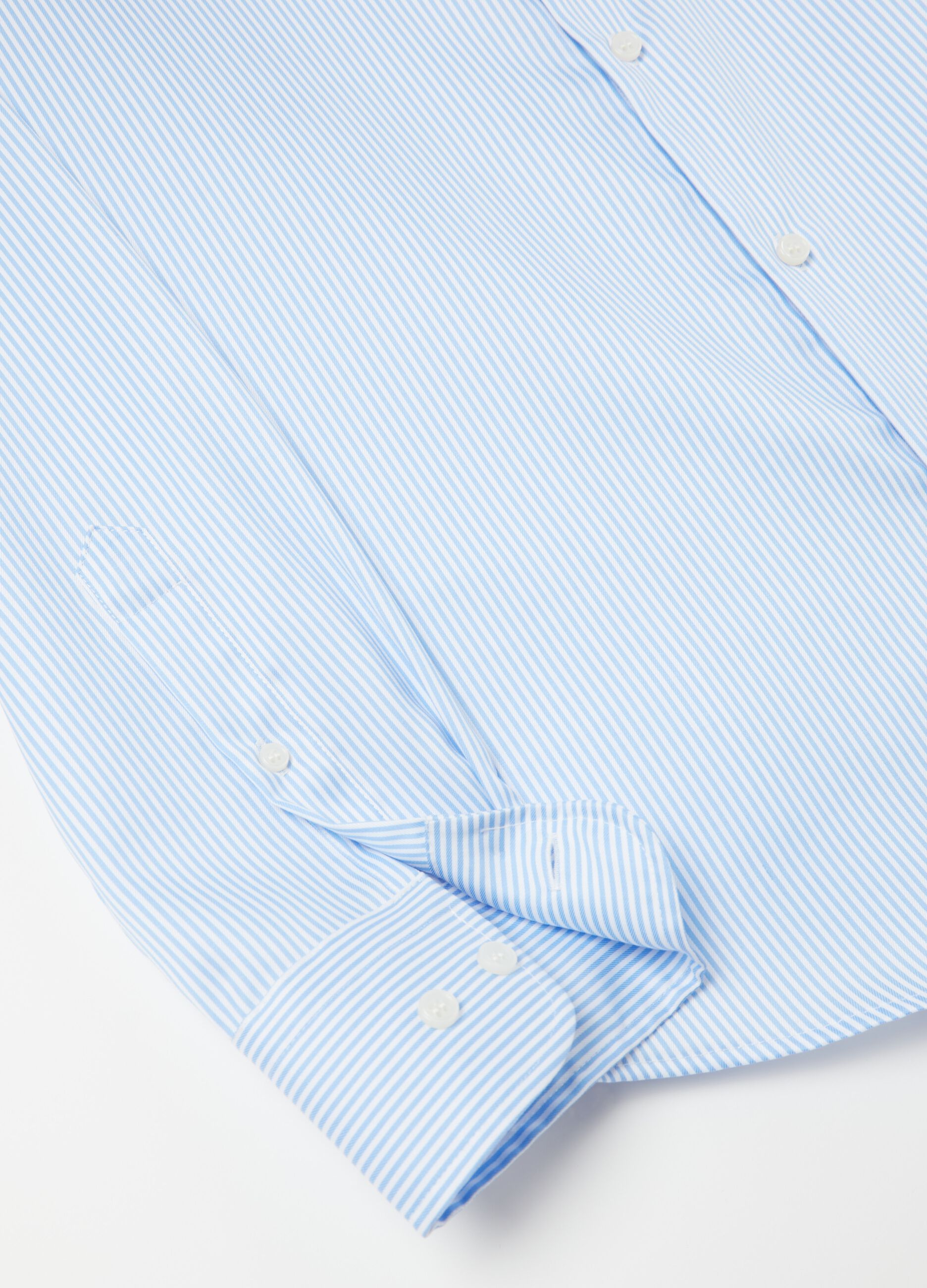 Slim-fit shirt with double-twist stripes