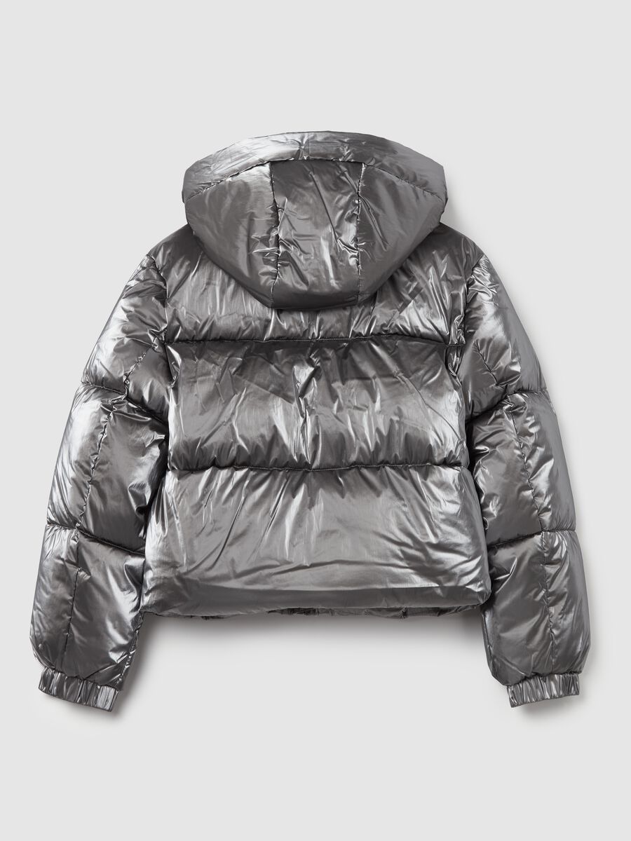 Shiny down jacket with hood_1